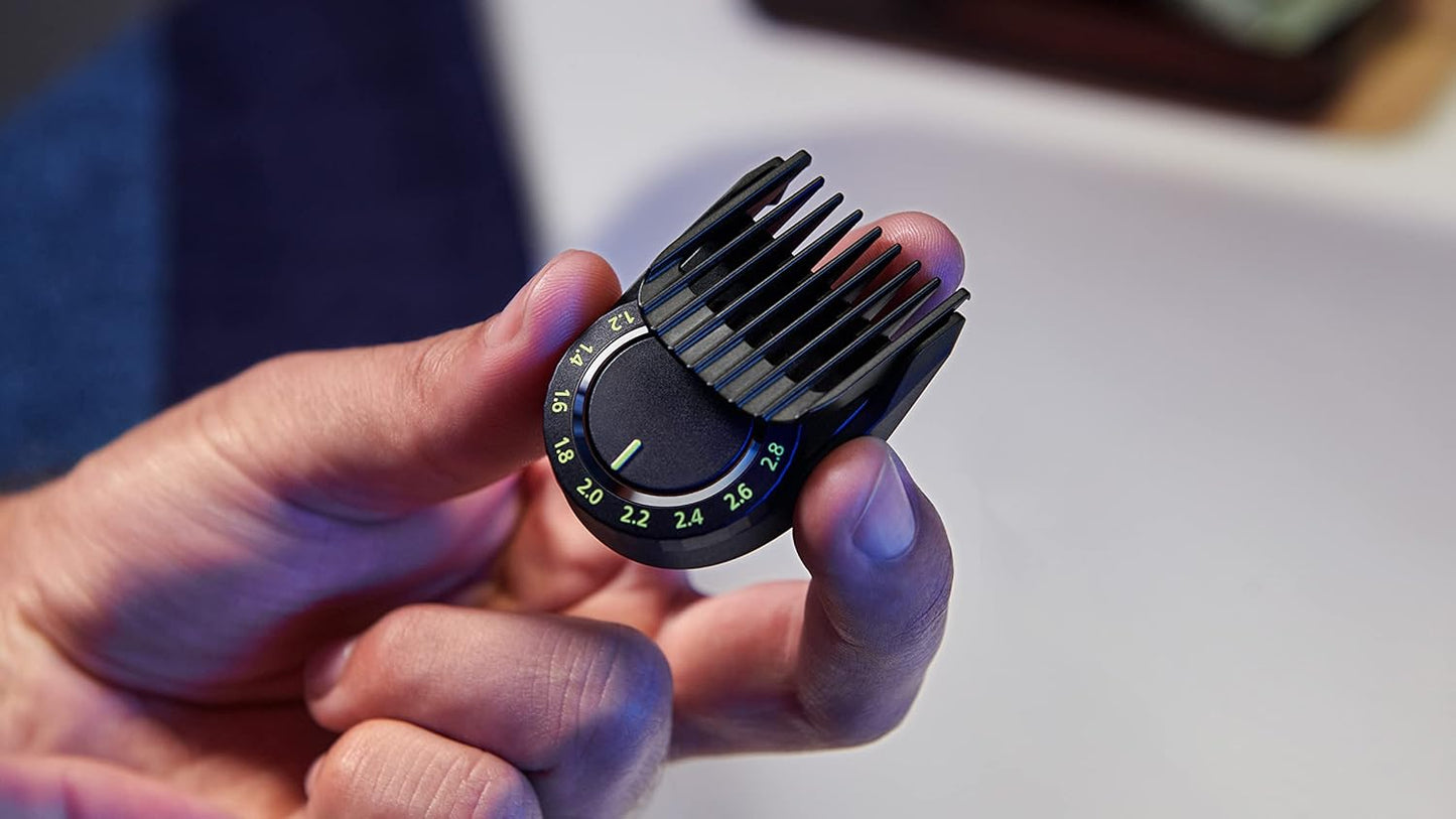 Philips Multigroom 7000 Series - All-in-One Beard & Hair Trimmer | 19-Piece Men's Grooming Kit with Soft Pouch, MG7910/49