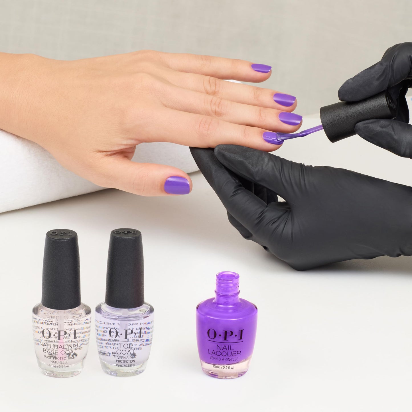OPI Nail Lacquer Glowin' on Vacay | Opaque Electric Cool Violet Purple Crème Chip Resistant Nail Polish | Trip to the Brite Side | Summer 2026 Collection