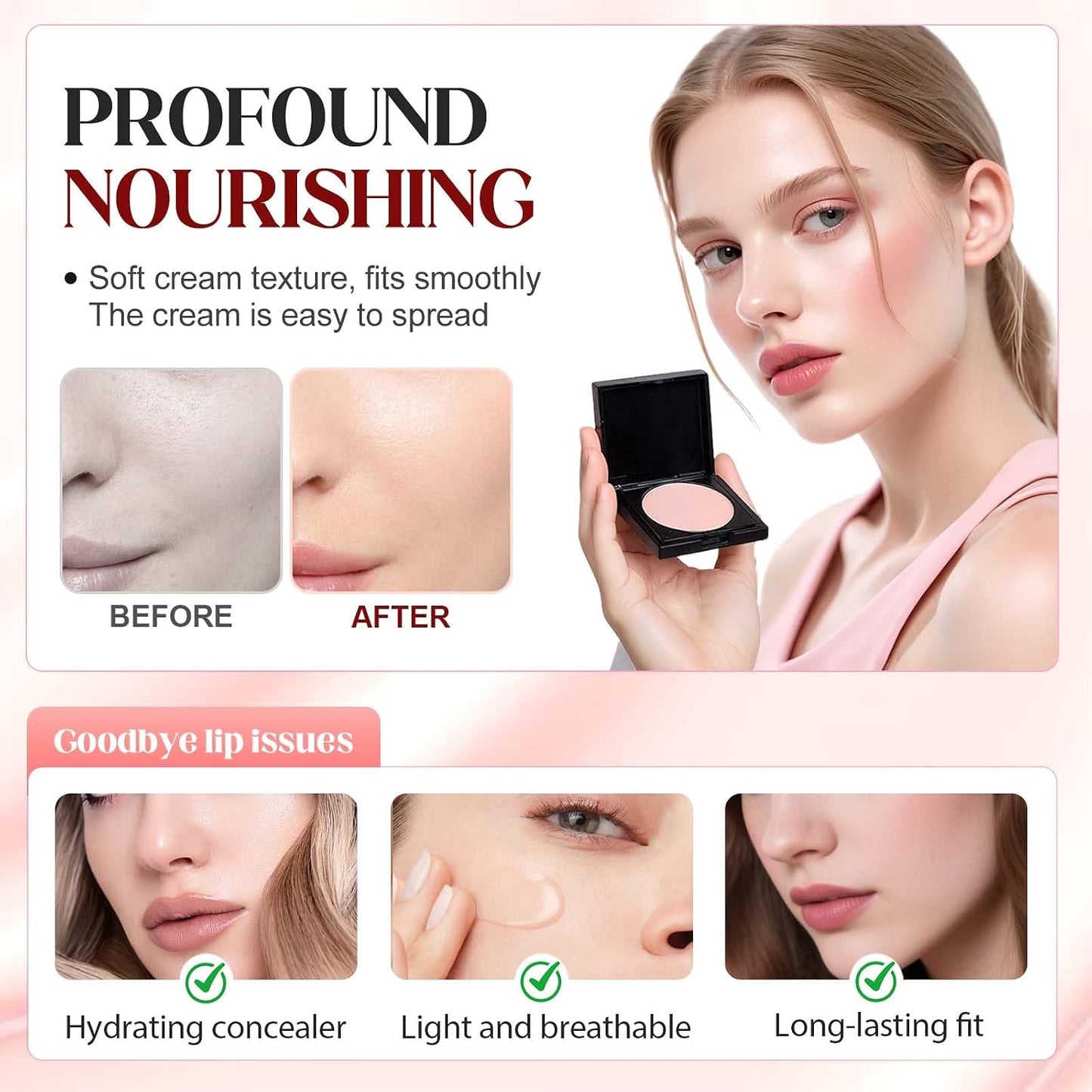 Under Eye Brightener Concealer - Hydrating Dark Circle Concealer for Women | Moisturizing Waterproof Formula (1 Pc)