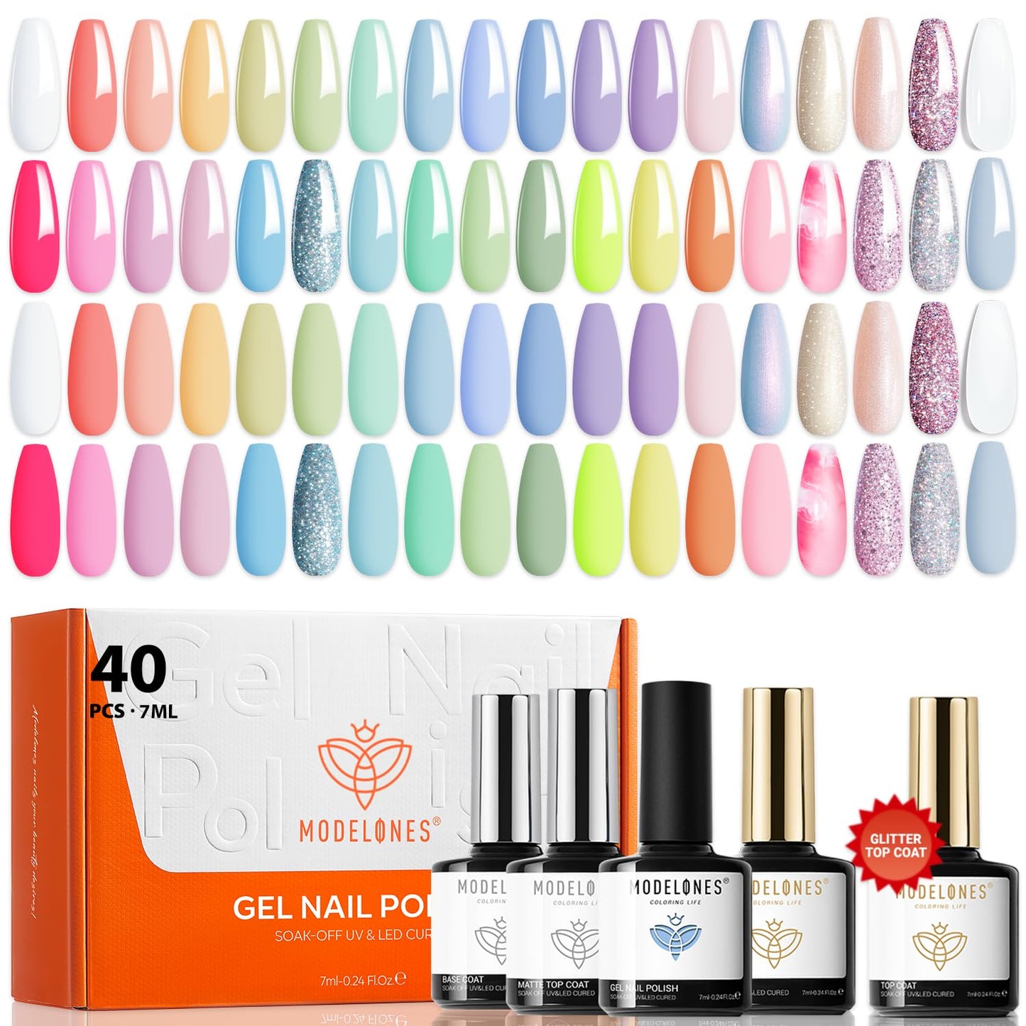 Modelones 5D Cat Eye Nail Magnet Tool Set - 360° Rotating U-Shaped, Ball, Hole & Heart Magnets for Gel Polish Art | 5 Pieces