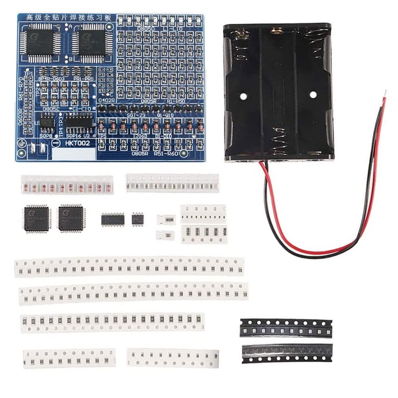 ISolderStore Soldering Practice Kit 4 Kits SMD SMT Kit DIY Electronic DIY Kits Soldering Project Soldering Training Board All in One