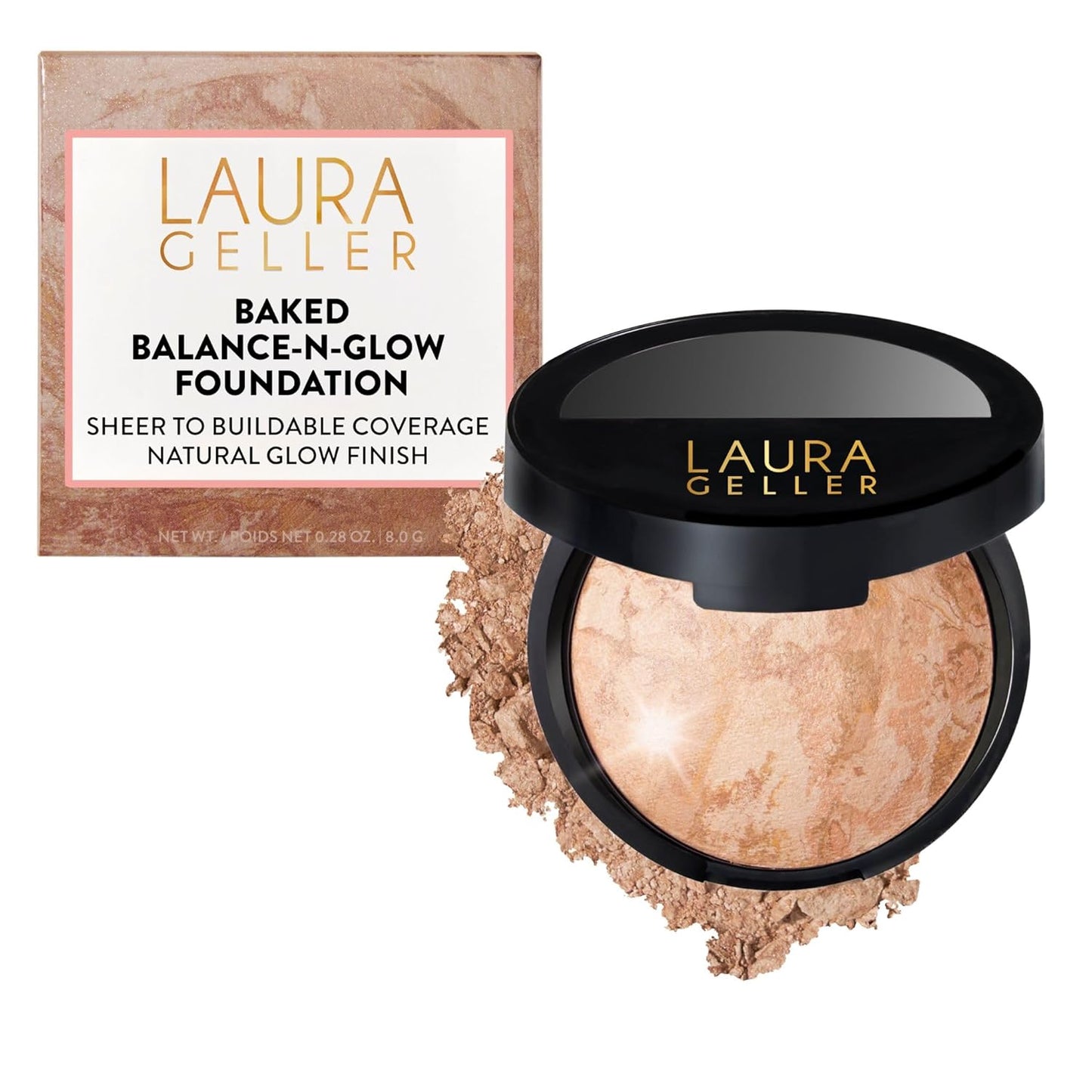 Laura Geller Baked Balance-N-Glow Foundation - Illuminating, Buildable Sheer to Light Coverage | Fair Shade