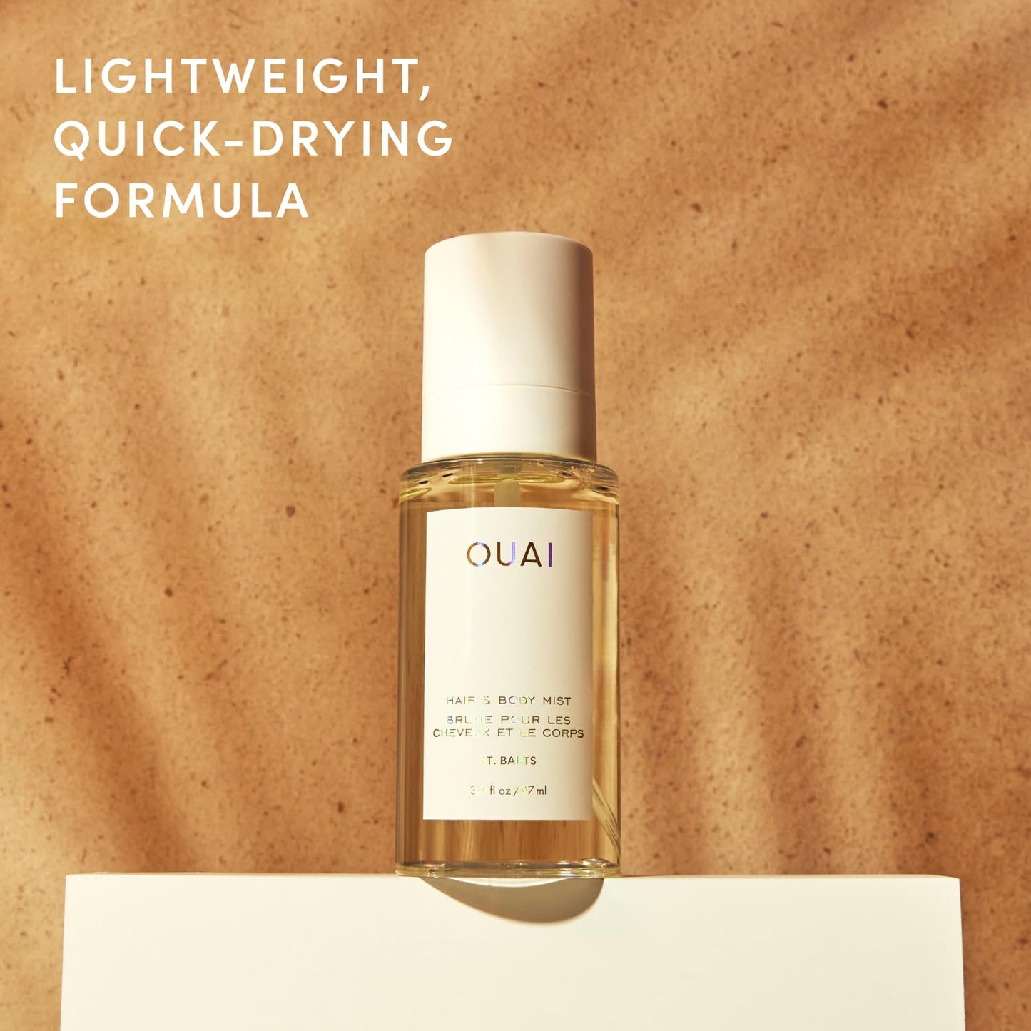 OUAI St. Barts Hair and Body Mist - Tropical Hair Perfume & Body Spray with Dragonfruit, Orange Blossom, Tuberose | 3.3 Fl Oz