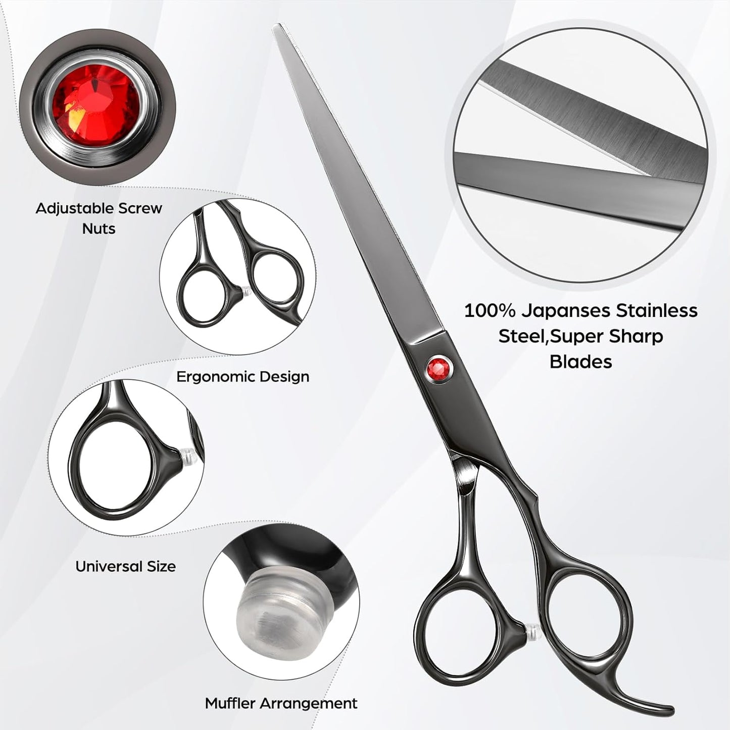 Professional Hair Cutting Scissors - Multifunctional 7.8" Straight & 7.0" Thinning Shears | Perfect Gift for Family & Friends