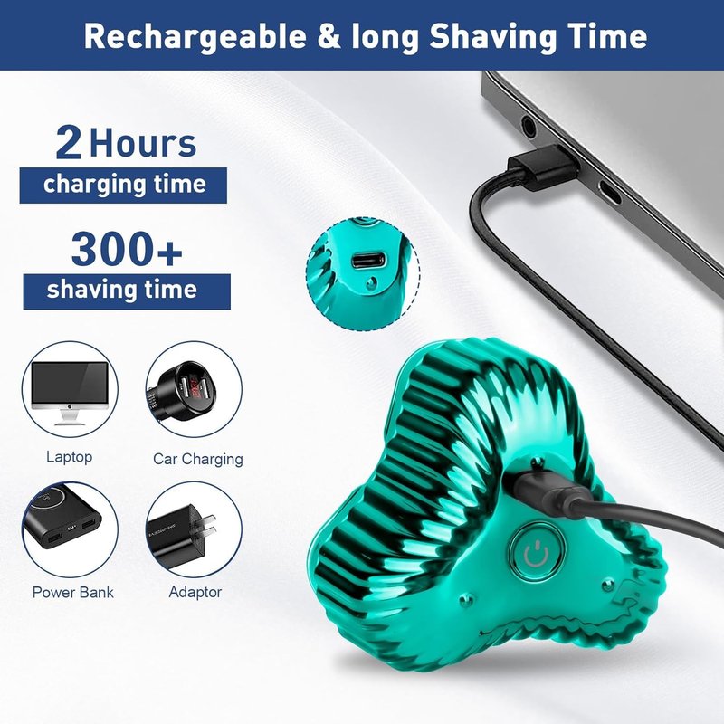 Mini Electric Razor for Men, Upgrade Mini Shaver, Pocket Size Portable Electric Shaver, USB Rechargeable, Waterproof, Easy to Use One-Button, Suitable for Home, Car, Travel, Gift for Men