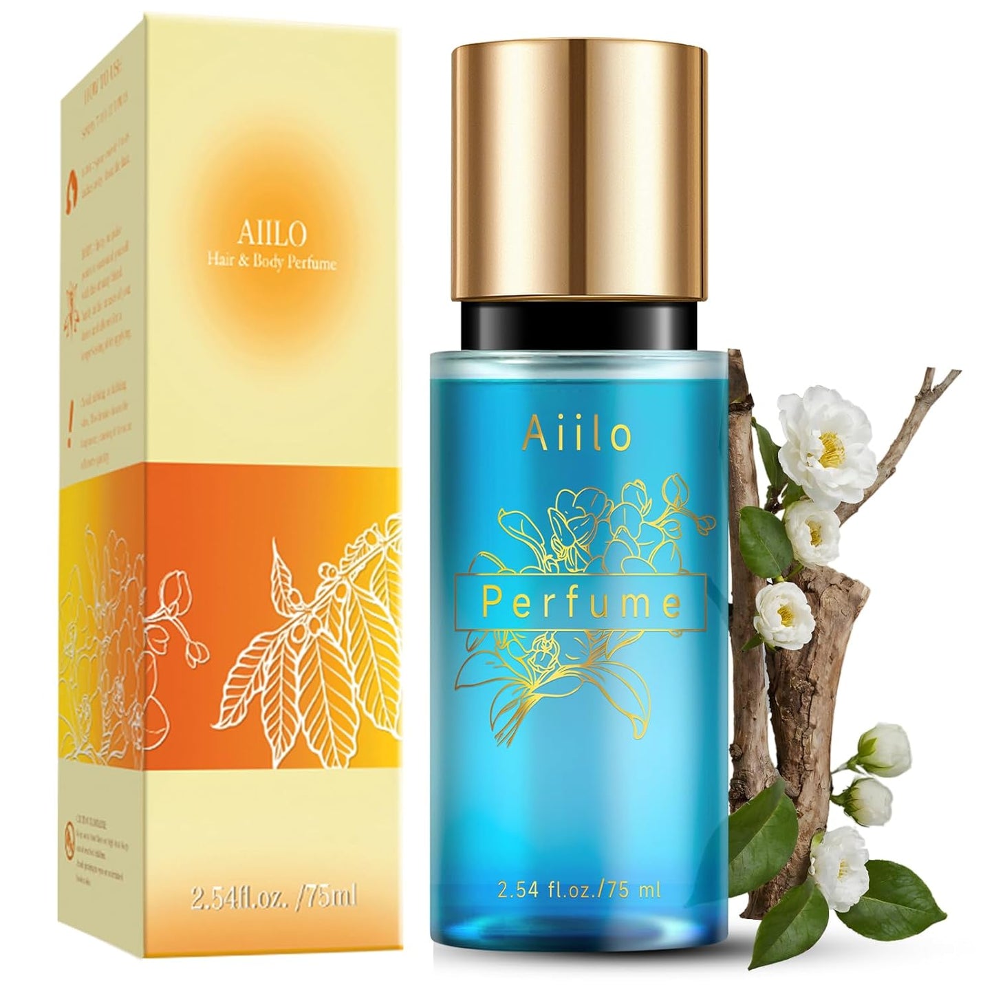 Natural Hair Perfume for Women | Long-Lasting Fragrance - 75ml/2.54 fl oz (Amber Coast)