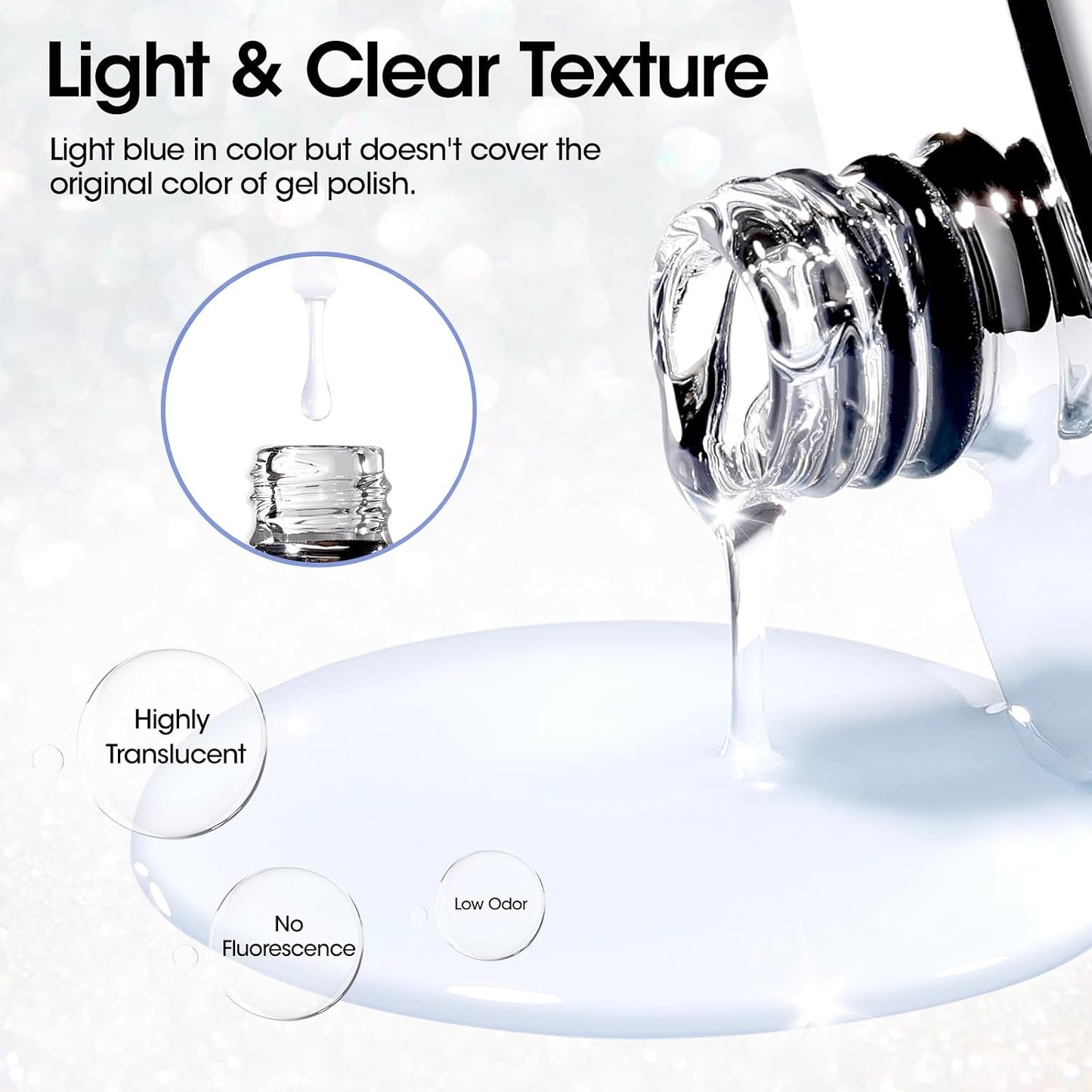 GELLEN Gel Top Coat - High Gloss Clear Nail Polish for Long-Lasting Shine | 20ml Soak Off UV Gel
