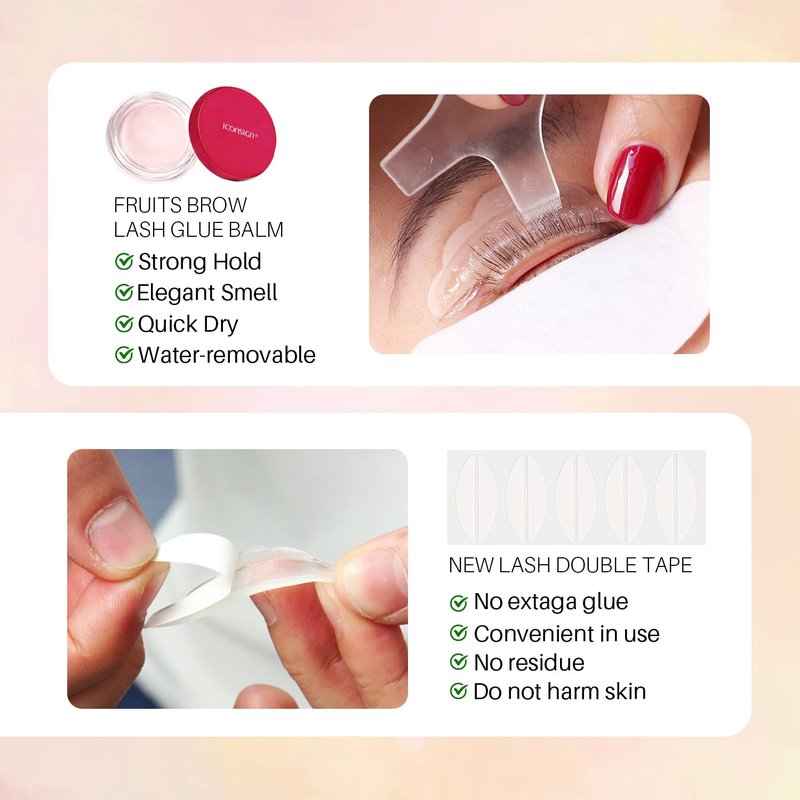 Eyelash Perm Kit - Gentle Formula Lash Lift Set with Enhanced Glue Balm | Lasts 6-8 Weeks, Suitable for All Lash Types
