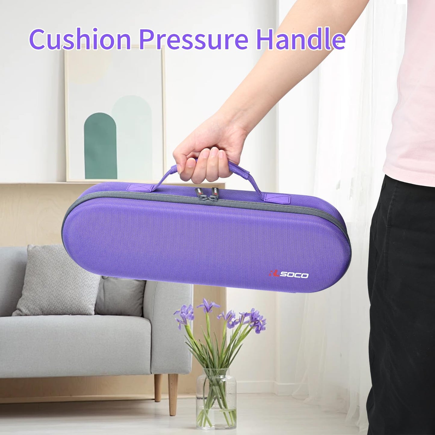 RLSOCO Travel Case for Dyson Airstrait Straightener/Corrale Hair Straightener - Purple (Case Only)