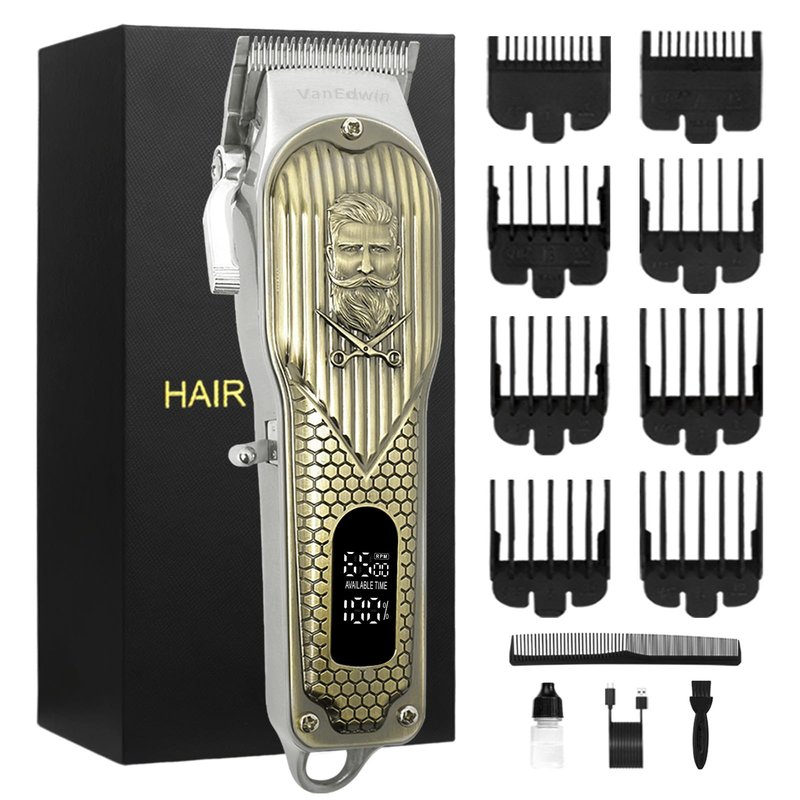 VanEdwinPRO Professional Hair Clippers for Men with Extremely Heavy Duty Performance, Professional Hair Trimmer for Men, Cordless Mens Hair Clippers, Electric Fade Beard Trimmer for Men