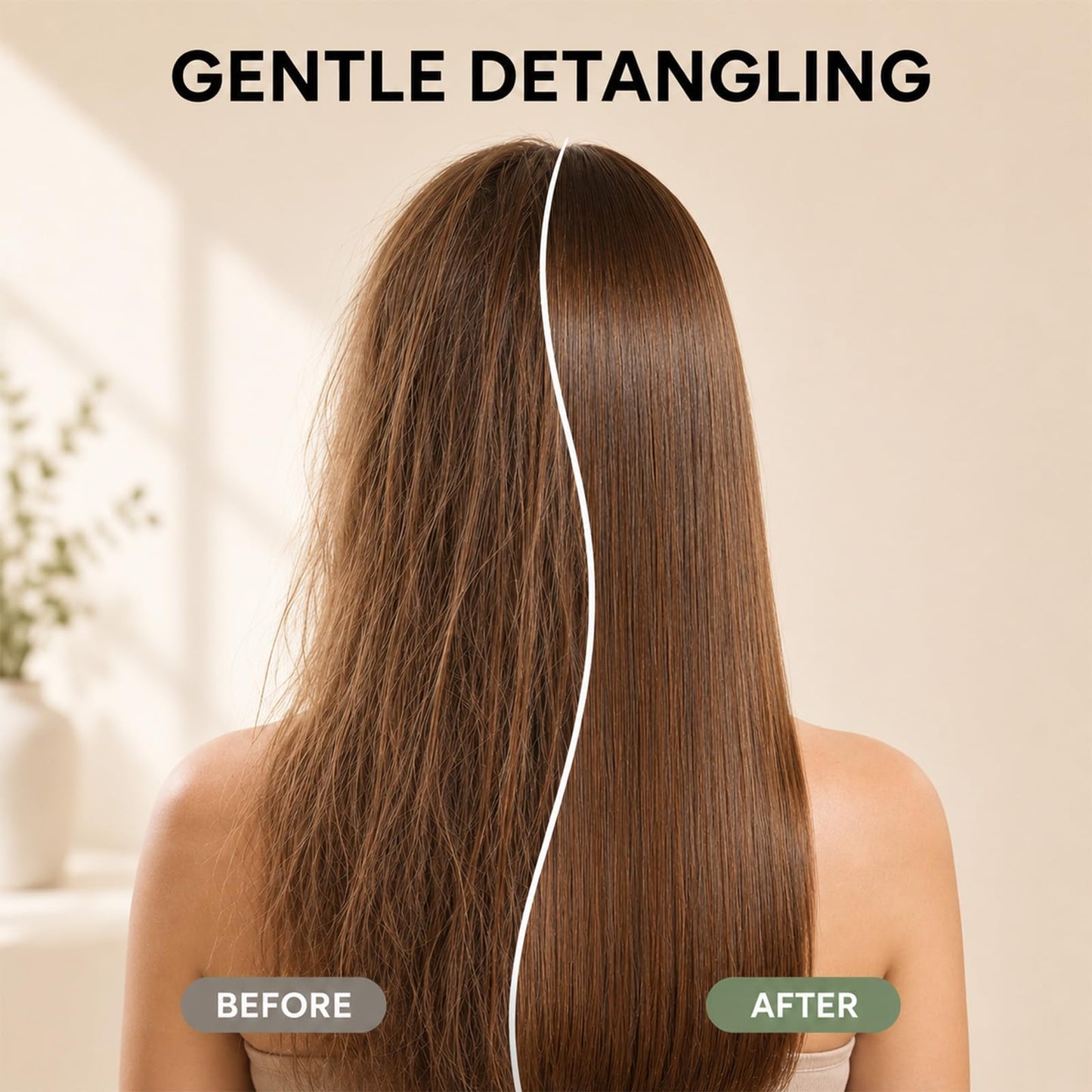 Biofriendly Heart-Shaped Detangling Hair Brush Set, Large & Mini, Dew Mint