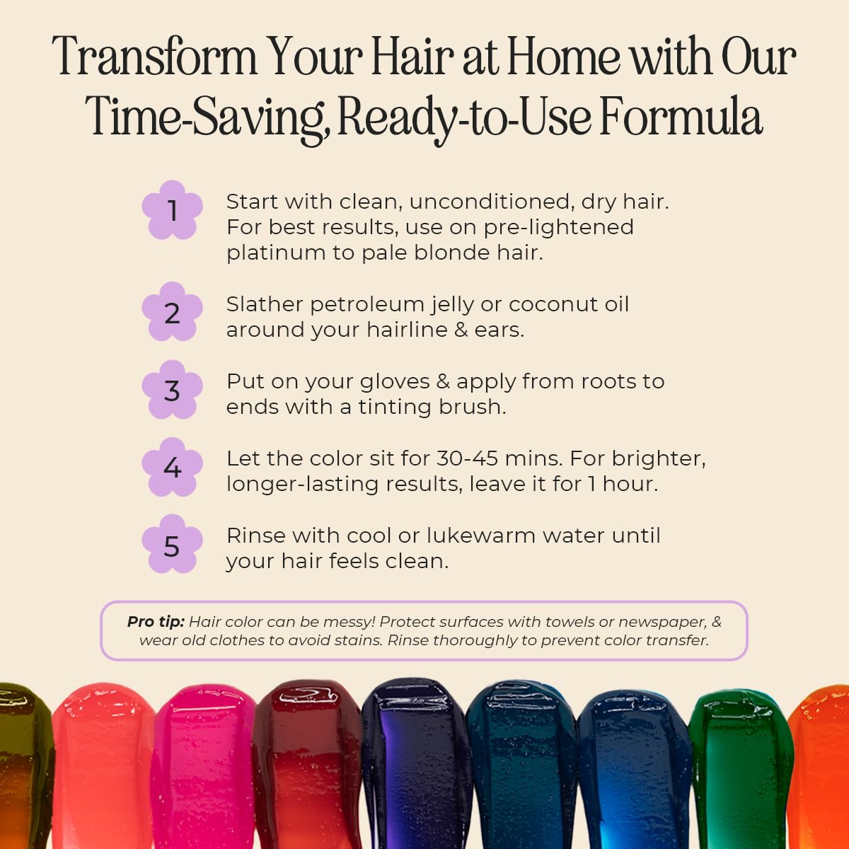 INH Semi Permanent Hair Color - Dark Blue Hair Dye | Vegan Color Depositing Conditioner, 6oz