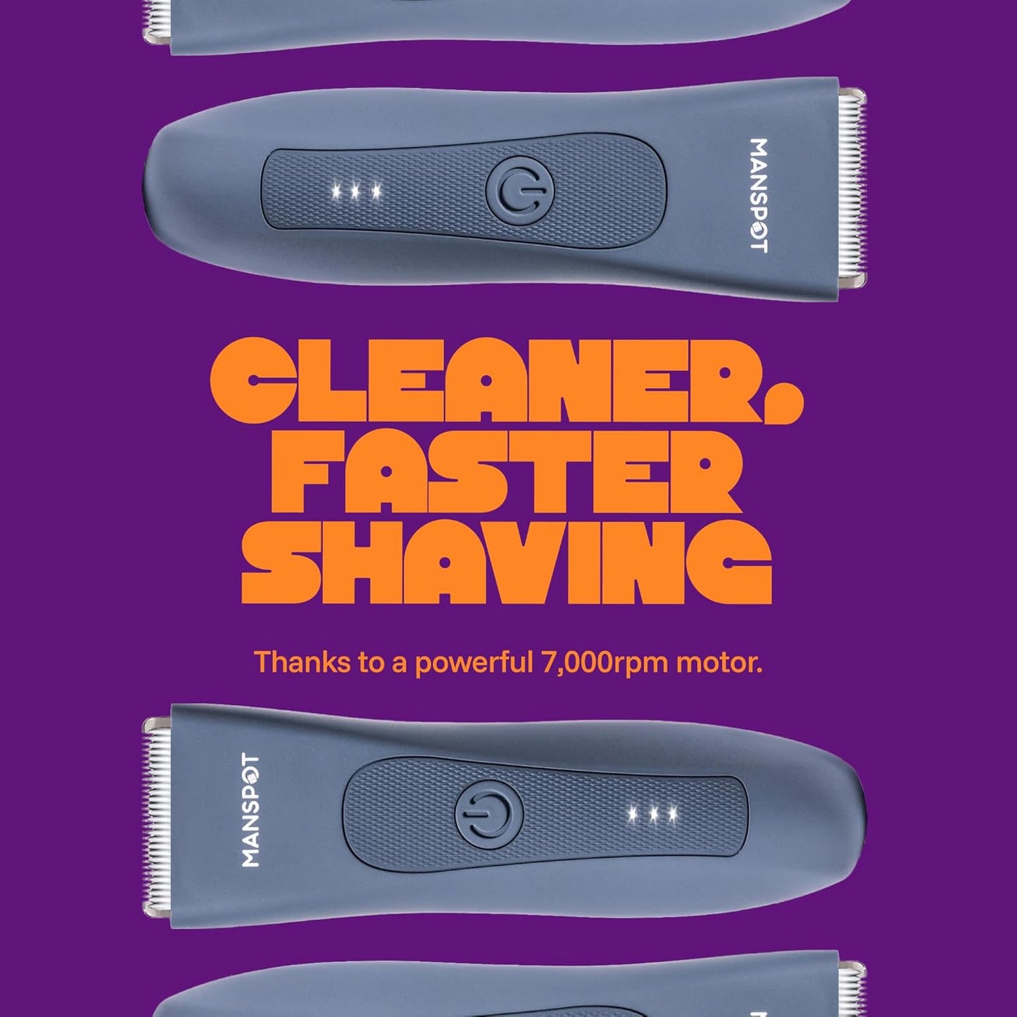 Electric Groin Hair Trimmer for Men - Waterproof Wet/Dry Grooming Kit with 4 Guards & Ceramic Blades | 90 Minutes Runtime