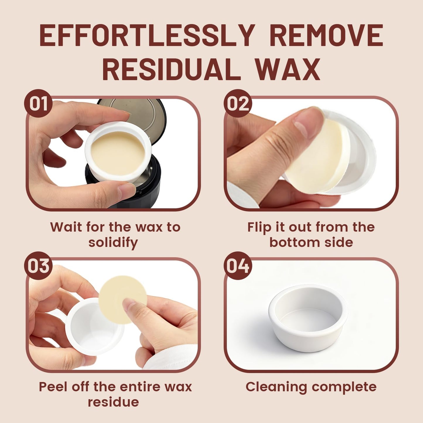 Nose Wax Kit Men & Women, USB-C Mini Wax Warmer with Silicone Pot for Nose, Ear & Eyebrow Facial Hair Removal at Home, 50g Hard Wax Beads, 10 Nose Sticks, 6 Applicators & Mustache Protectors (Black)