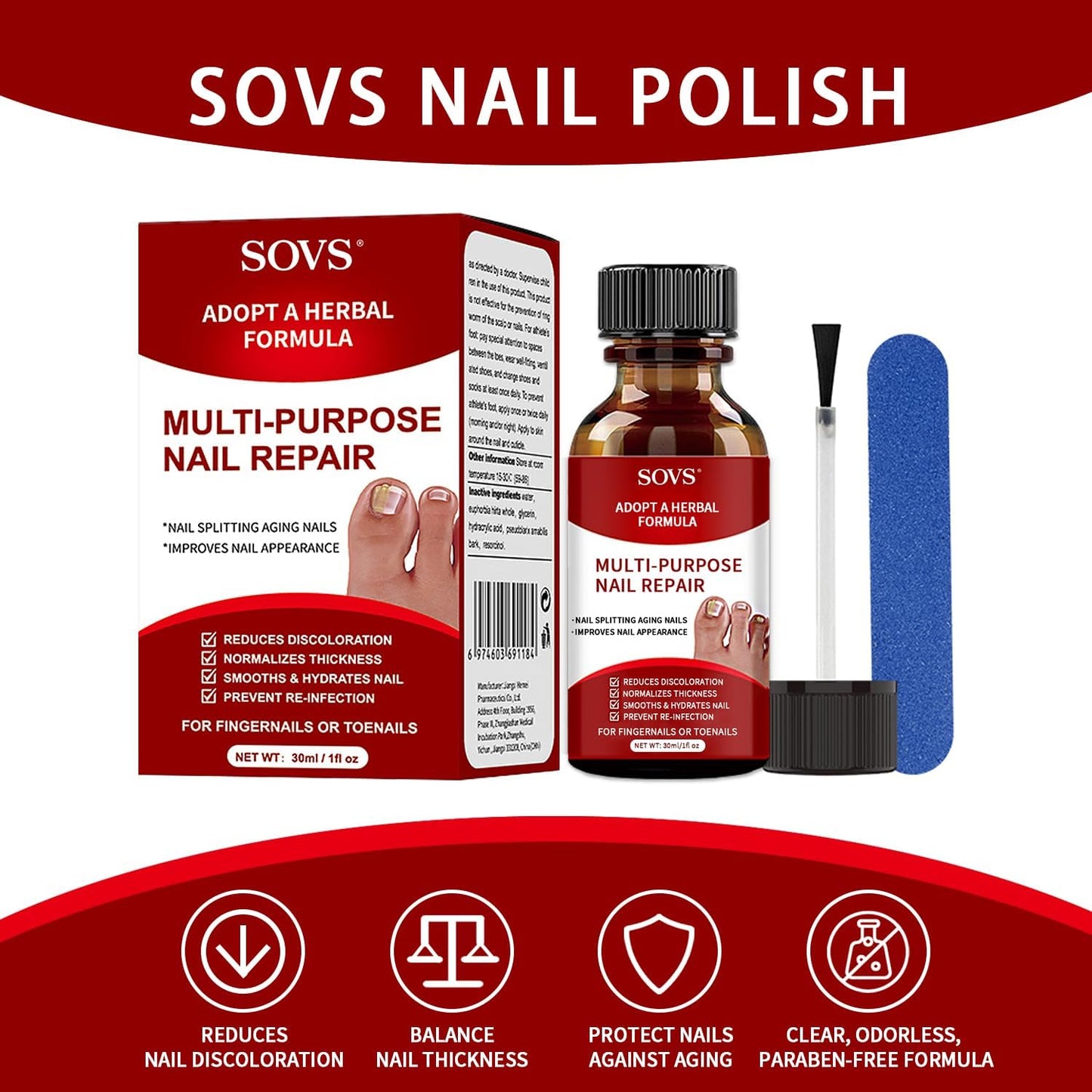 Toenail Treatment - Gentle Formula for Healthier, Beautiful Nails | 1 Piece