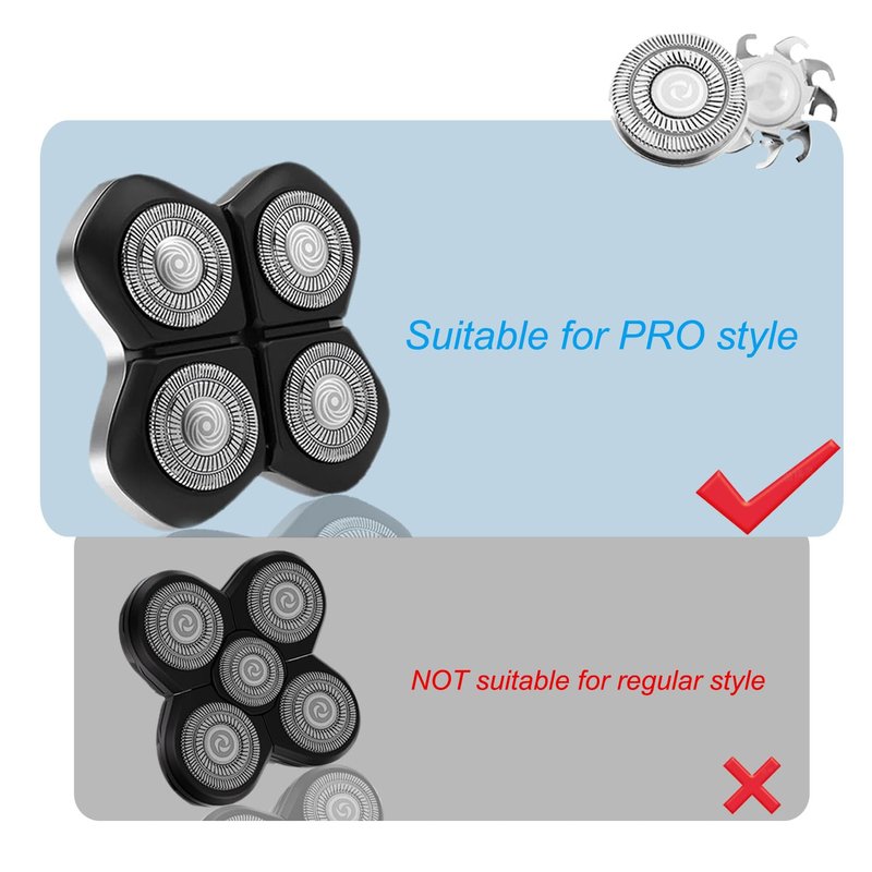 OFFICIAL PRO series 8 pcs Head shaver replacement blades for FREEBIRD PRO head shaver