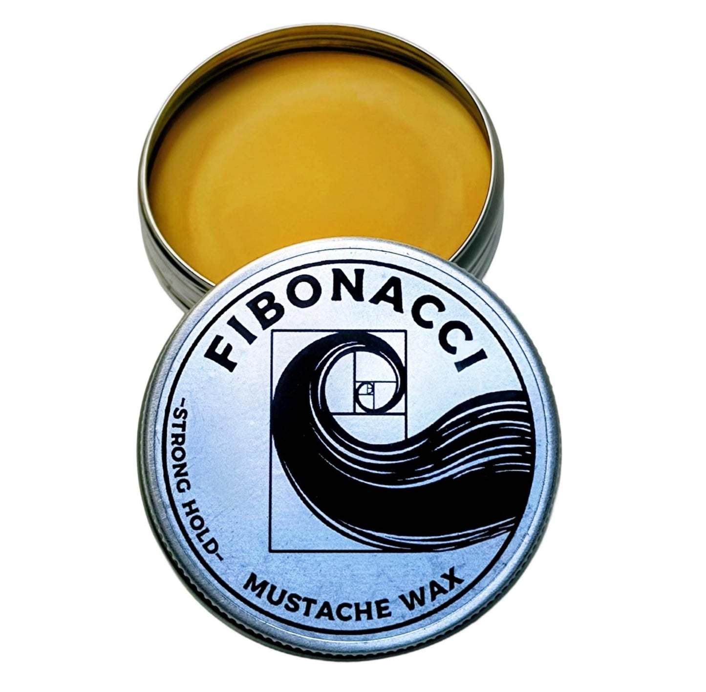 Fibonacci Mustache Wax Very Strong All Day Hold 100% Natural, Subtle Natural Scent No Fragrance No Heat Needed USA Handmade Small Business 1oz, Pick Included, Handlebar Hungarian English Dali Imperial