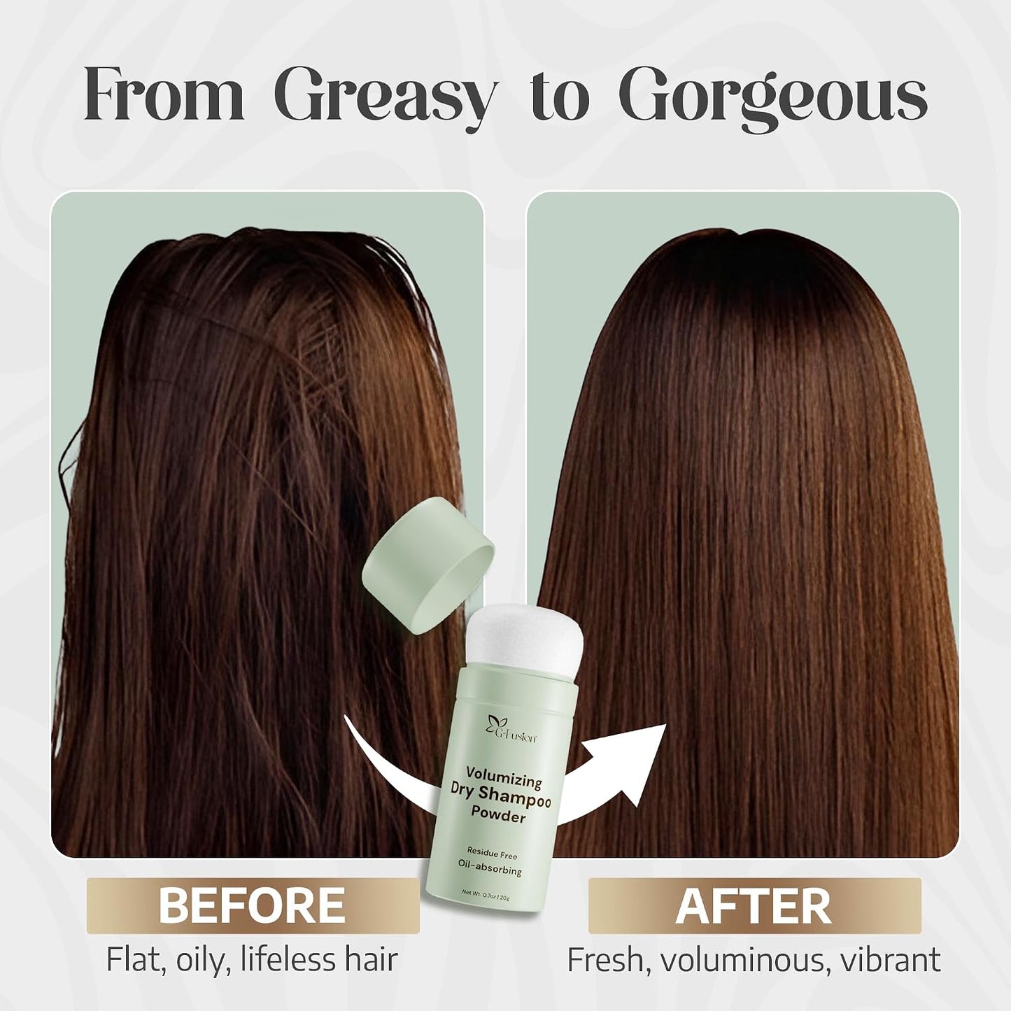 Volumizing Dry Shampoo Powder - Refreshes Hair, Absorbs Oil & Boosts Volume | Travel Size Non-Aerosol Formula
