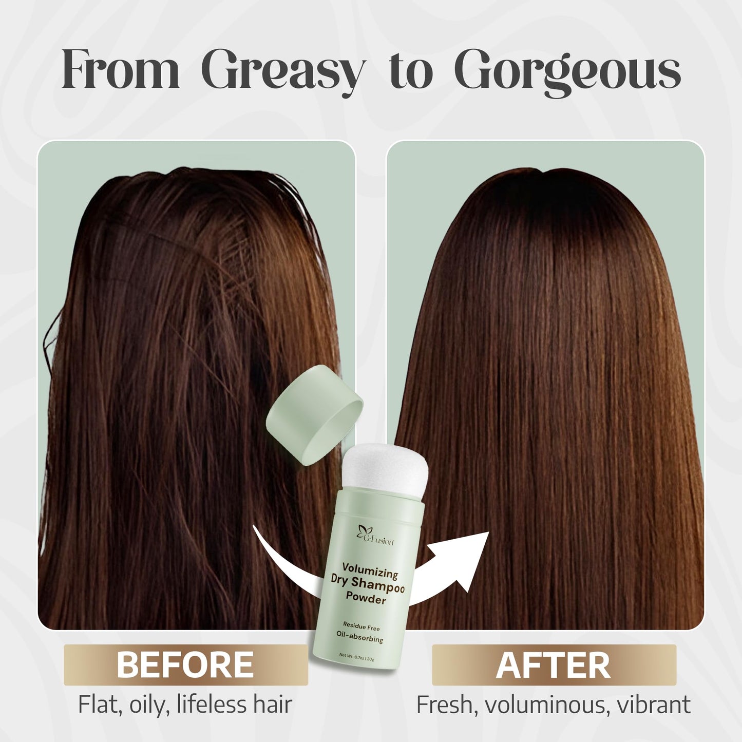 Volumizing Dry Shampoo Powder - Refreshes Hair, Absorbs Oil, Boosts Volume, Leaves No Residue, Features Innovative, Non Aerosol Dry Shampoo for Active and Travel Size Shampoo Lifestyles