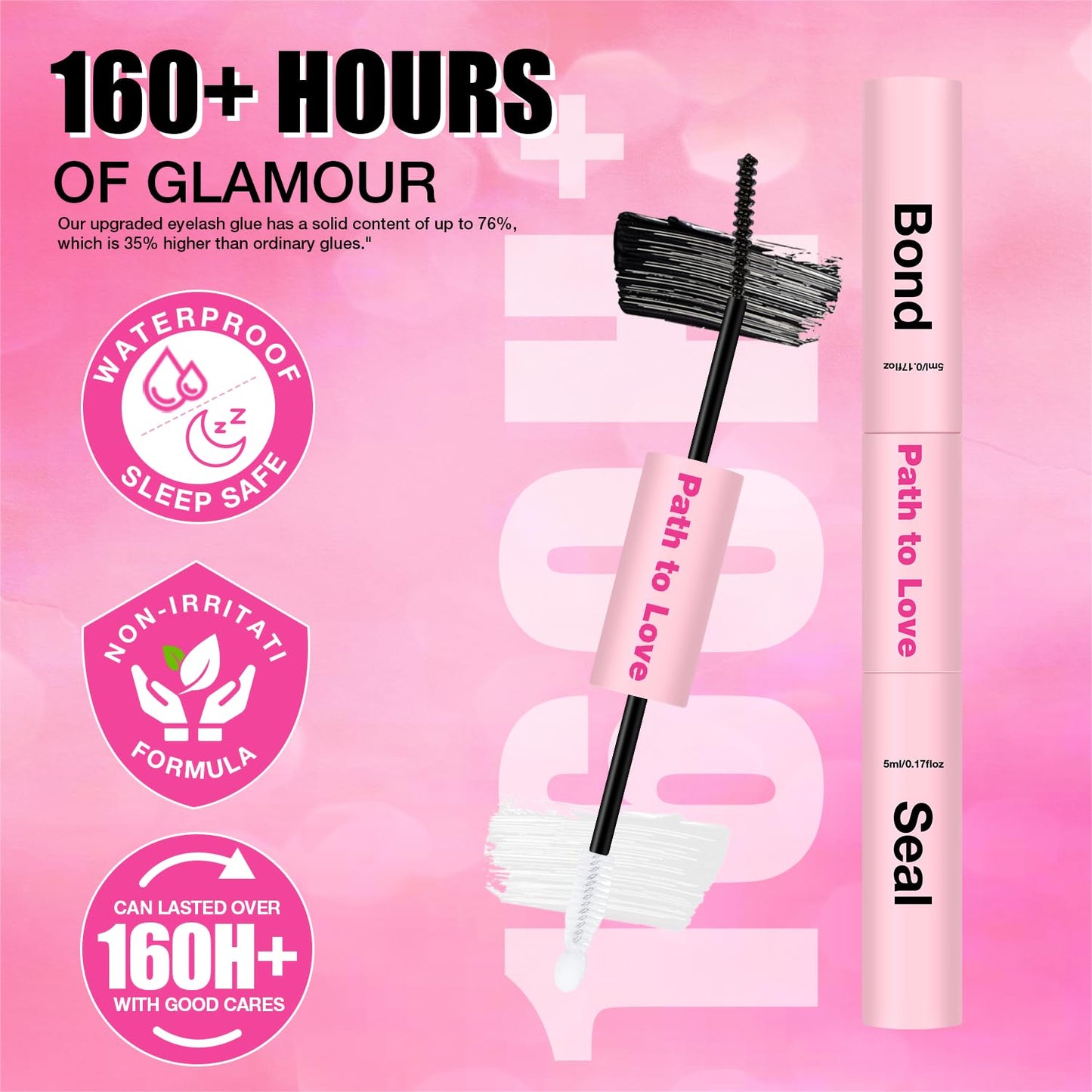 560pcs Lash Clusters Kit with Bond, Seal and Tweezers, Natural False Eyelashes Kit, 9-16mm D Curl 30D+40D Wispy Cluster Lashes, Individual Eyelash Extensions for Beginners At Home