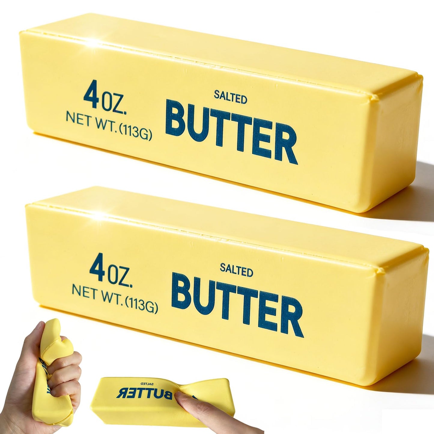 Slow Rising Squishy，Taba Squishy, Stress Balls，Party Favor Gift (Butter stick-2pcs)-0519 (Yellow-2pcs)