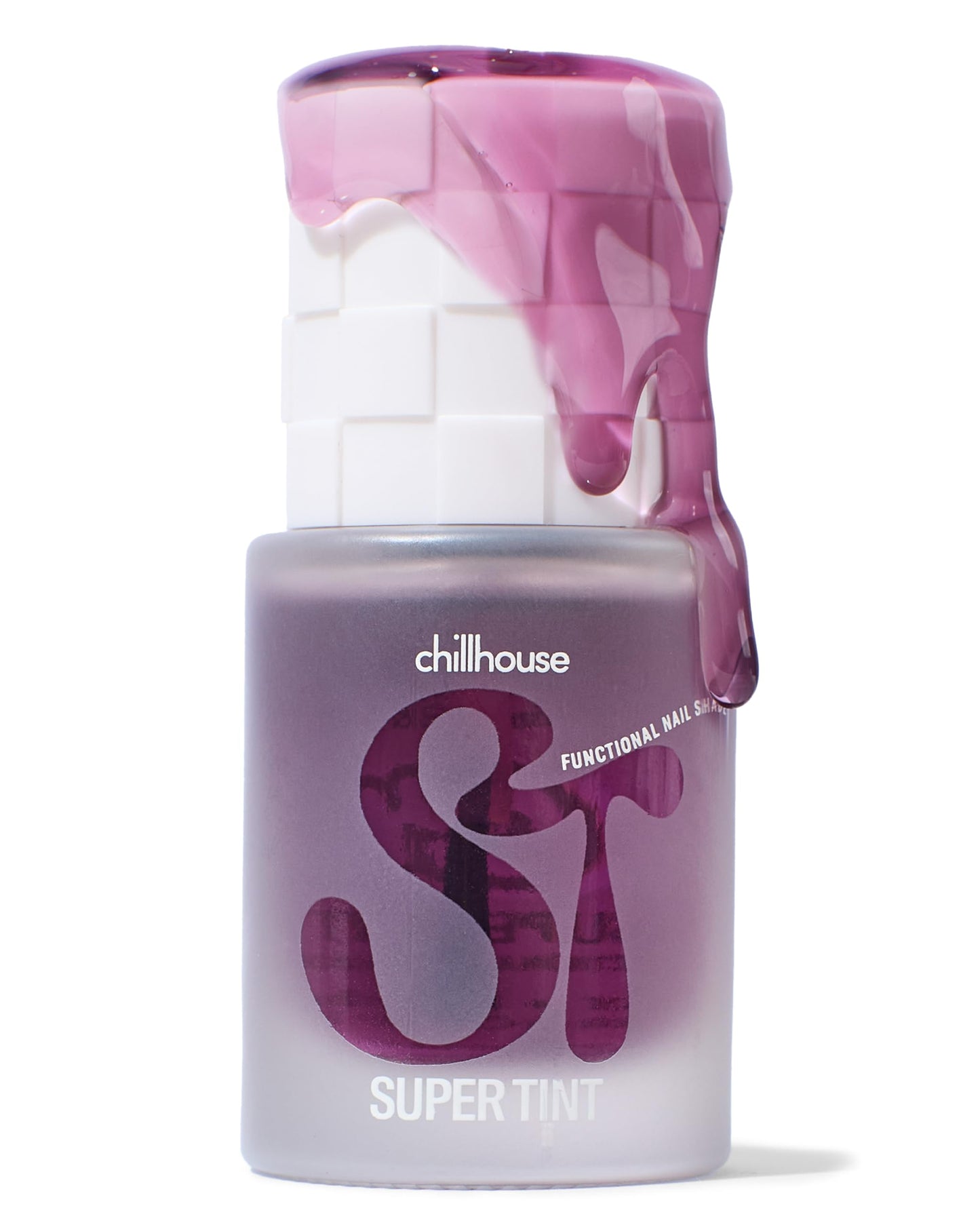 Chillhouse - Super Tint (Grape Goop) Grapseed Extract - Sheer Functional Nail Tint - 5-7 Day Wear - Buildable Color - Keratin, Vitamin E, Vitamin C, AHA - Women Owned - Beauty & Self Care - 1 fl oz