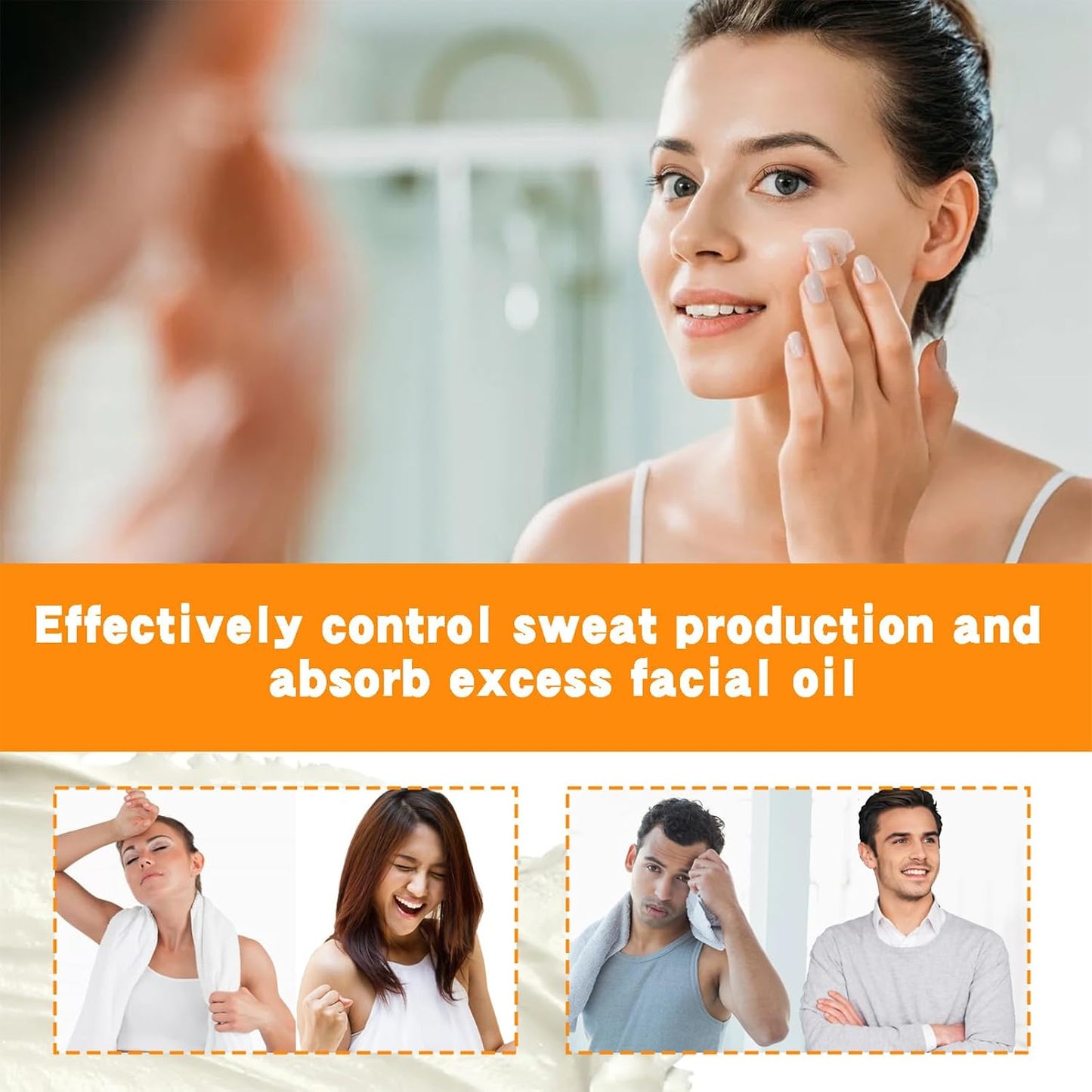 Face Antiperspirant - Sweat Blocker Lotion for Face, Body & Scalp | Control Excessive Sweating (2PCS)