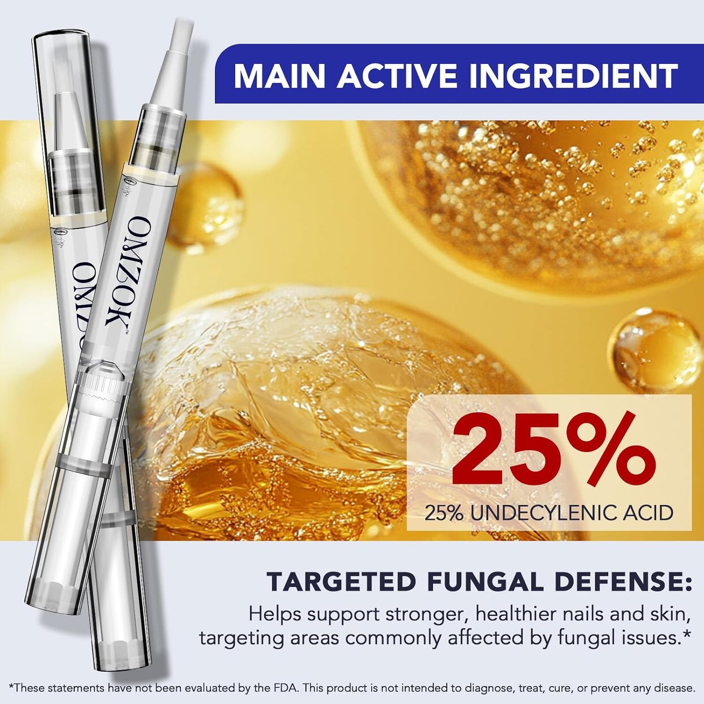 Toenail Fungus Treatment Pen - Extra Strength 25% Undecylenic Acid | Tea Tree & Jojoba - 5 Pack Fungal Nail Repair Kit