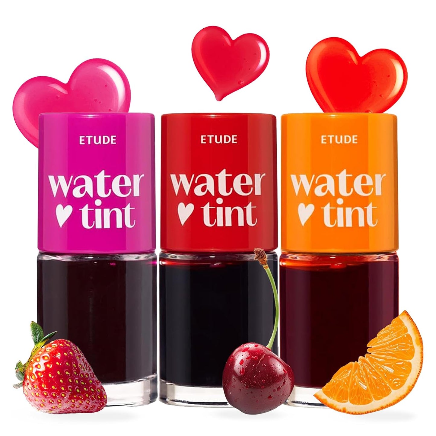 Etude Dear Darling Water Tint - Red Grapefruit Lip & Cheek Stain | Long-Lasting K-Beauty Makeup, 9g