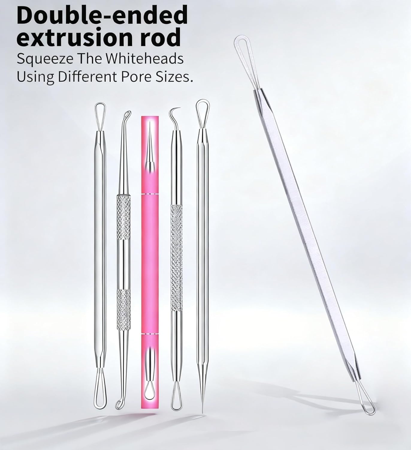 Pimple Popper Tool Kit - 22 Pcs Blackhead Remover & Comedone Extractor Set