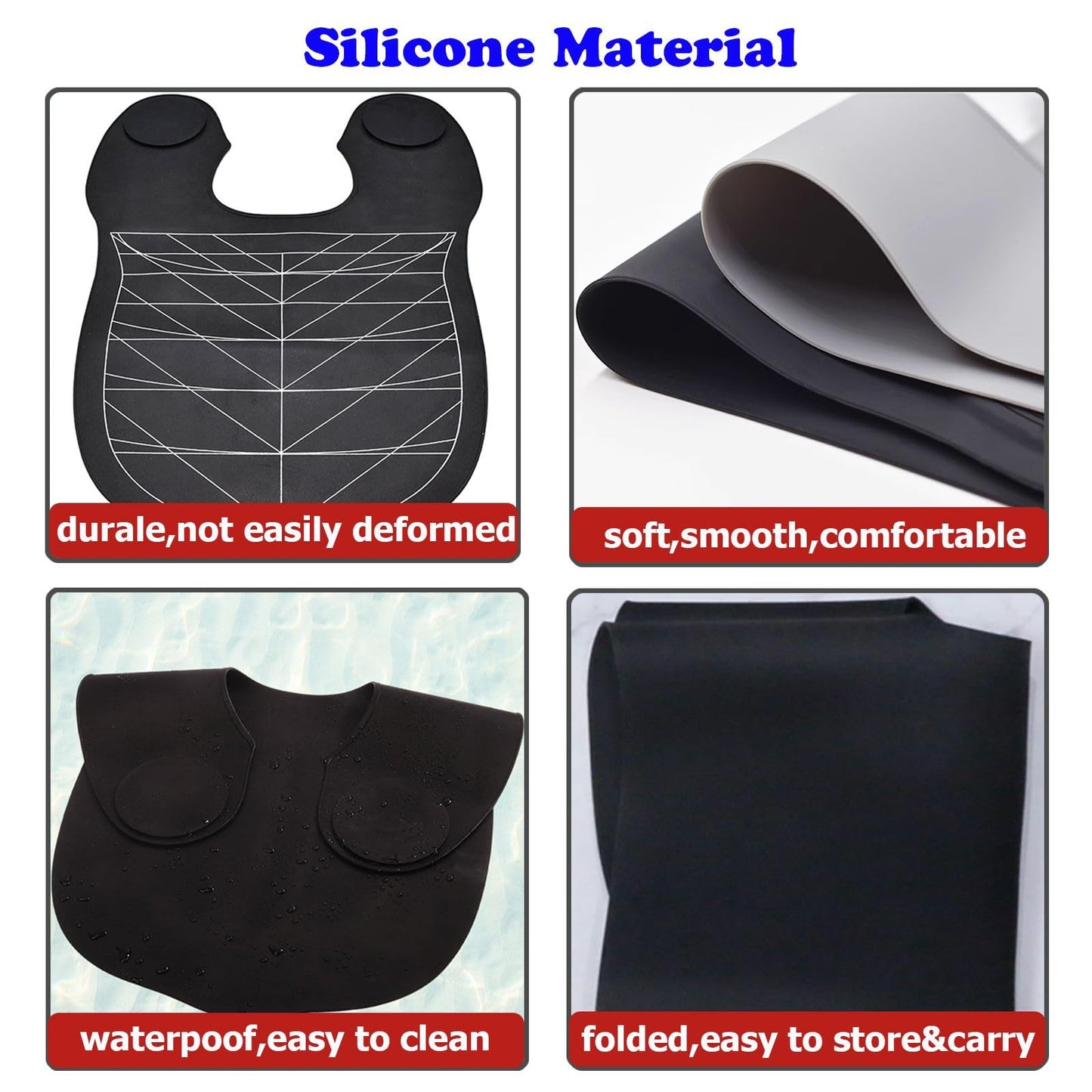 Hair Cutting Guide Cape Hair Cutting Collar for Hairstylists with Guidelines Weighted Hair Cutting Mat Silicone Waterproof Haircut Shoulder Mat (Gray)