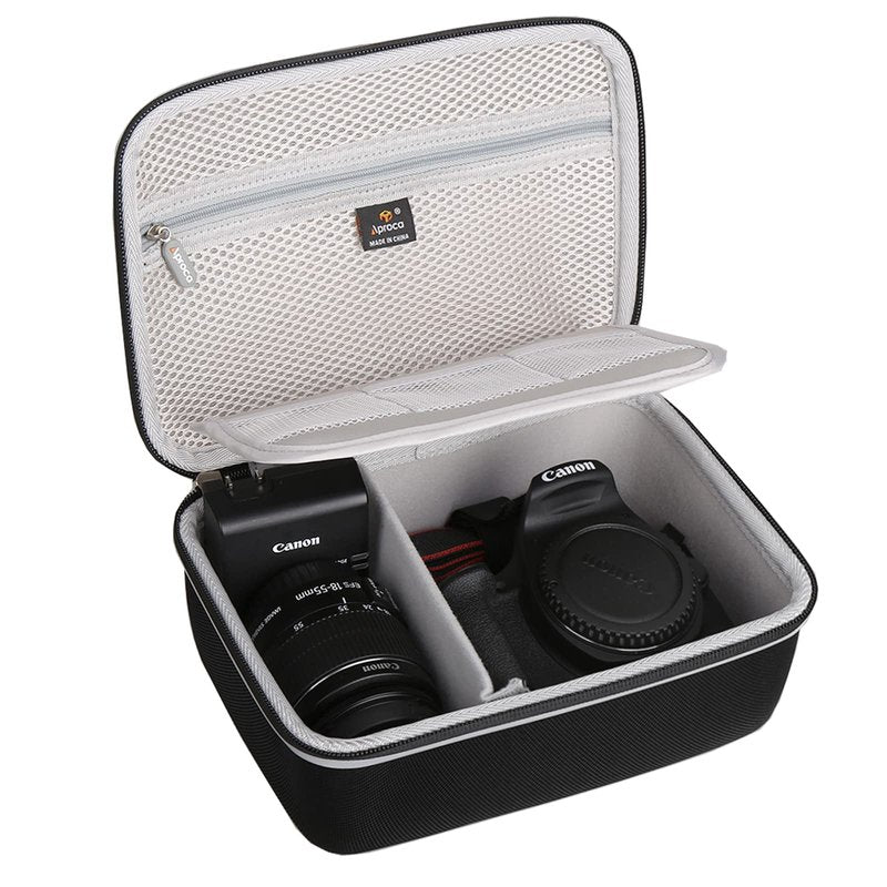 Aproca Case Compatible with Canon EOS Rebel T7, R50, R6 Mark II, R100, R50 V, R8, T6, R10, SL3, R5 Mark II, 5D Mark IV, R7, 90D, R5, T100 Camera, Portable Bag for Accessories (Case Only)
