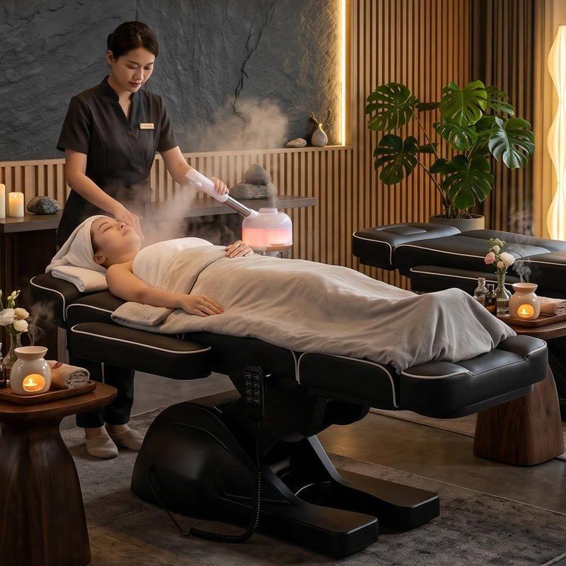 Electric Facial Massage Bed - 3 Motor Adjustable Esthetician Chair | Perfect for Spa & Tattoo Use