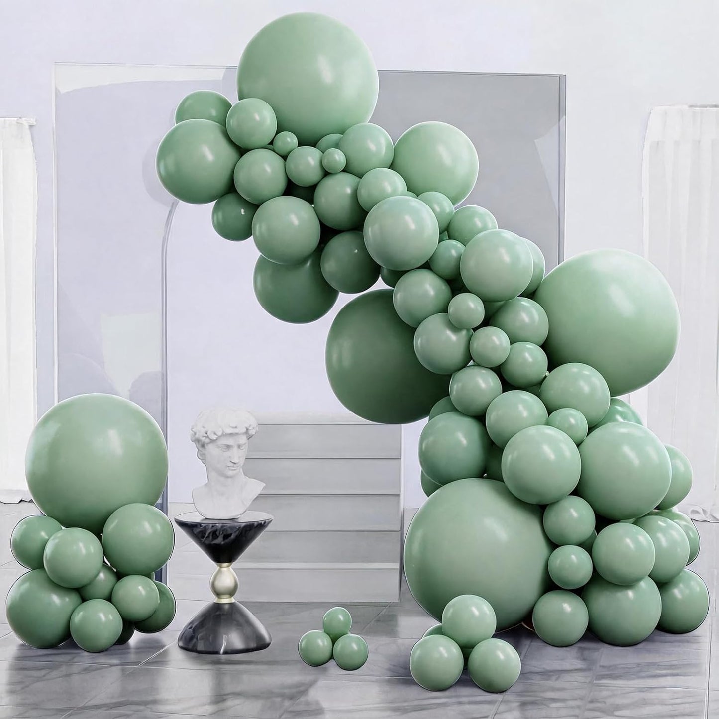 Black Balloon Arch Kit - 140 Pcs in 5-18 Inch Sizes for Baby Showers, Birthdays & Anniversaries | Elegant Black Decor