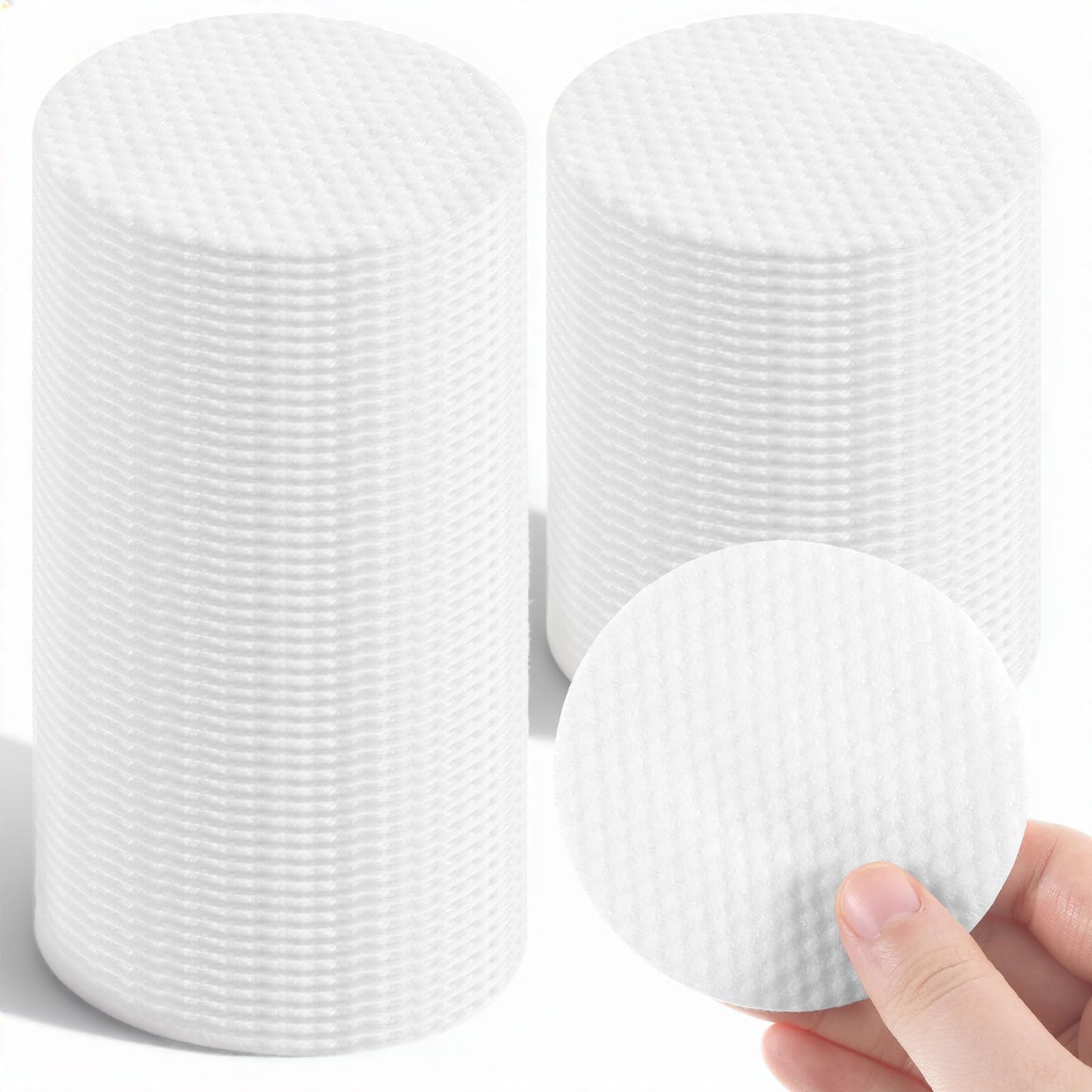 150 Pcs Extra Large Cotton Rounds for face, 3.14" Round Lint-Free Soft Cotton Pads Thin Facial Pad for Makeup Removal, Nail Polish, Cleansing Face and Toner Application Use Wet or Dry