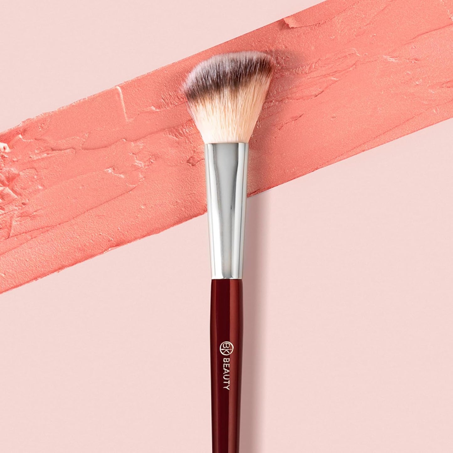 BK Beauty Small Angled Face Brush - Precise Blush Brush for Natural Blending | Ideal for Smaller Faces & Highlighting