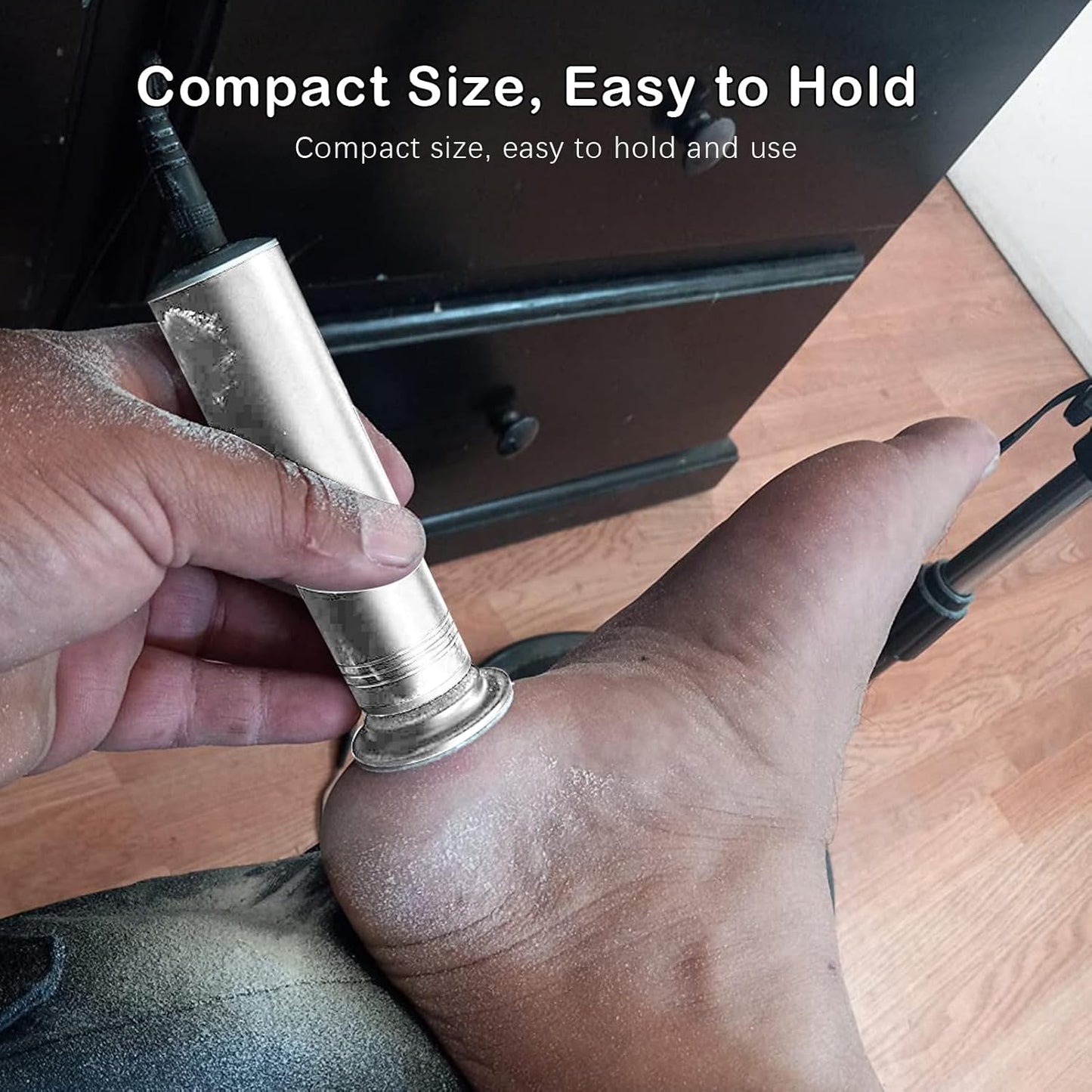 Electric Foot Callus Remover - Professional Pedicure Tool with 1200RPM Speed, Adjustable Settings & 60 Sandpaper Discs | Silver