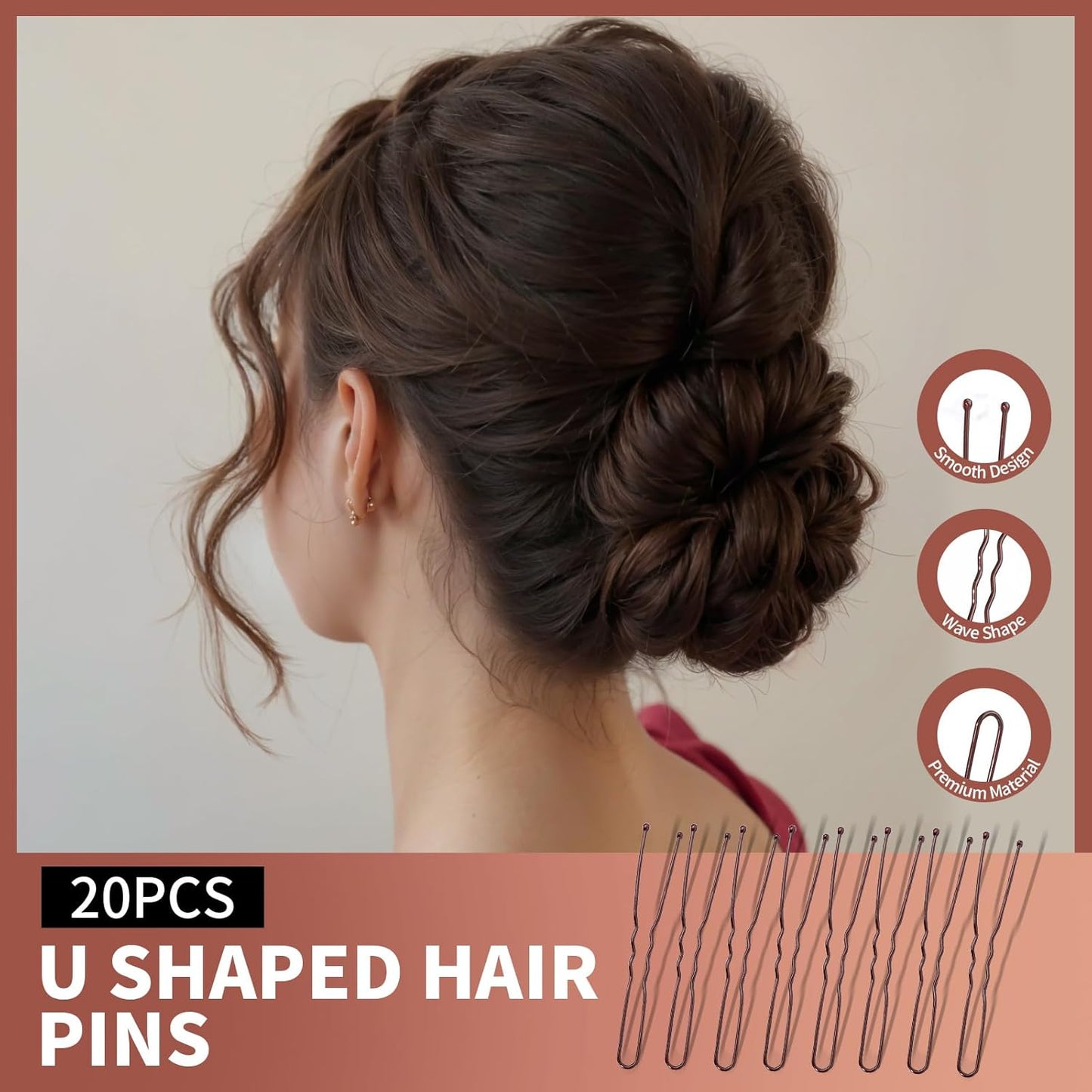 Hair Accessories Kit - 500 Pcs Elastic Bands & Ponytail Holders | Brown