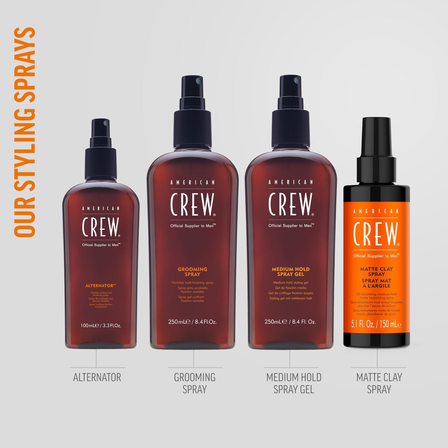 American Crew Men's Hair Spray, Flexible Styling and Finishing Styling Product, 3.3 fl oz