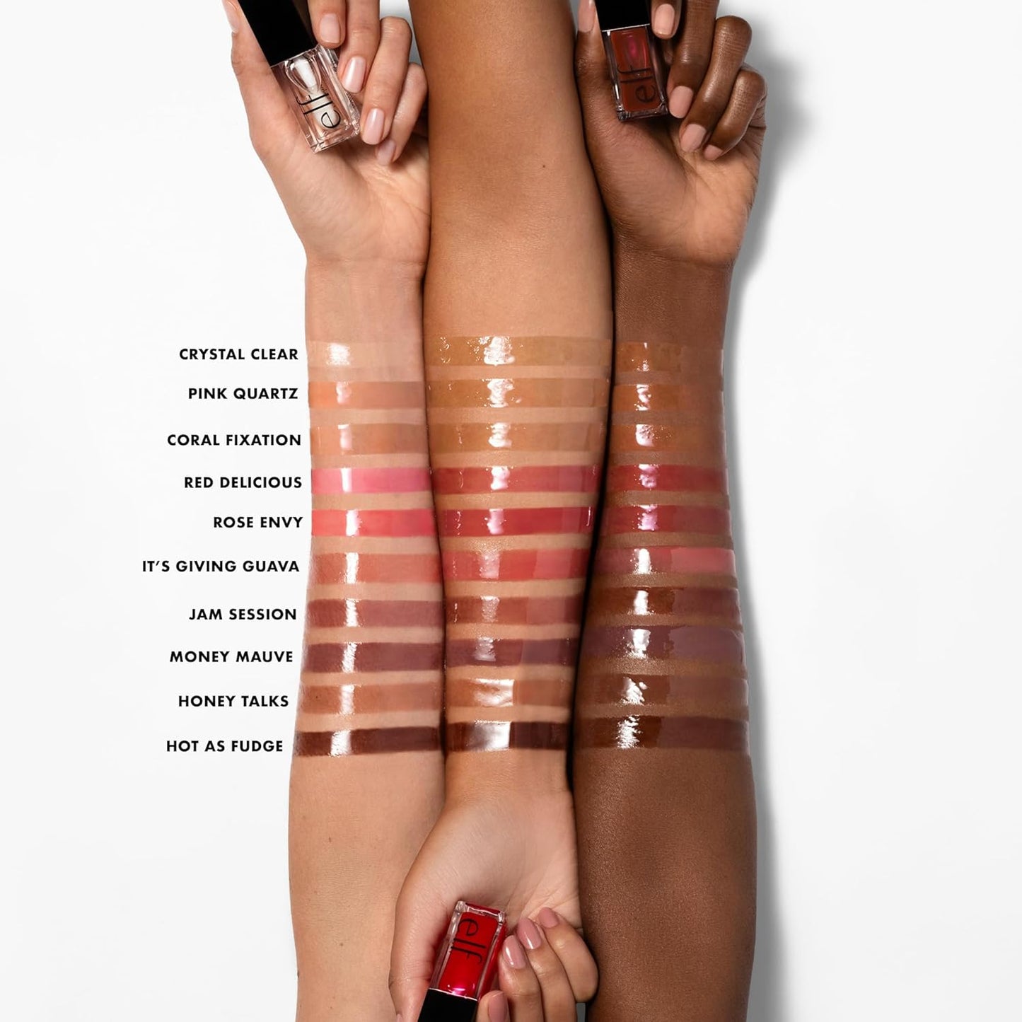 e.l.f. Glow Reviver Lip Oil - Nourishing Tinted Lip Oil with Jojoba Oil | High-Shine Finish, Vegan, Jam Session