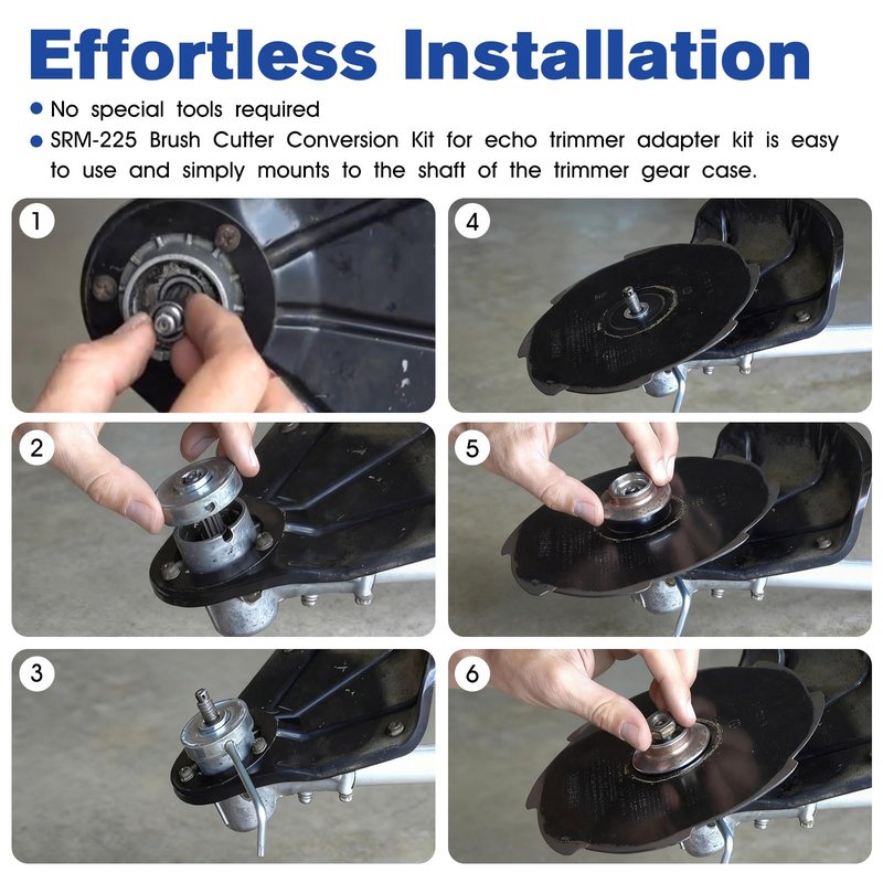Brush Cutter Blade Kit For Echo SRM 225 Blade Conversion Kit C535000160 C535000150 90051100010 6103150713 Replacement Echo Trimmer Attachment Fit All SRM Family, Except The High Torque Version
