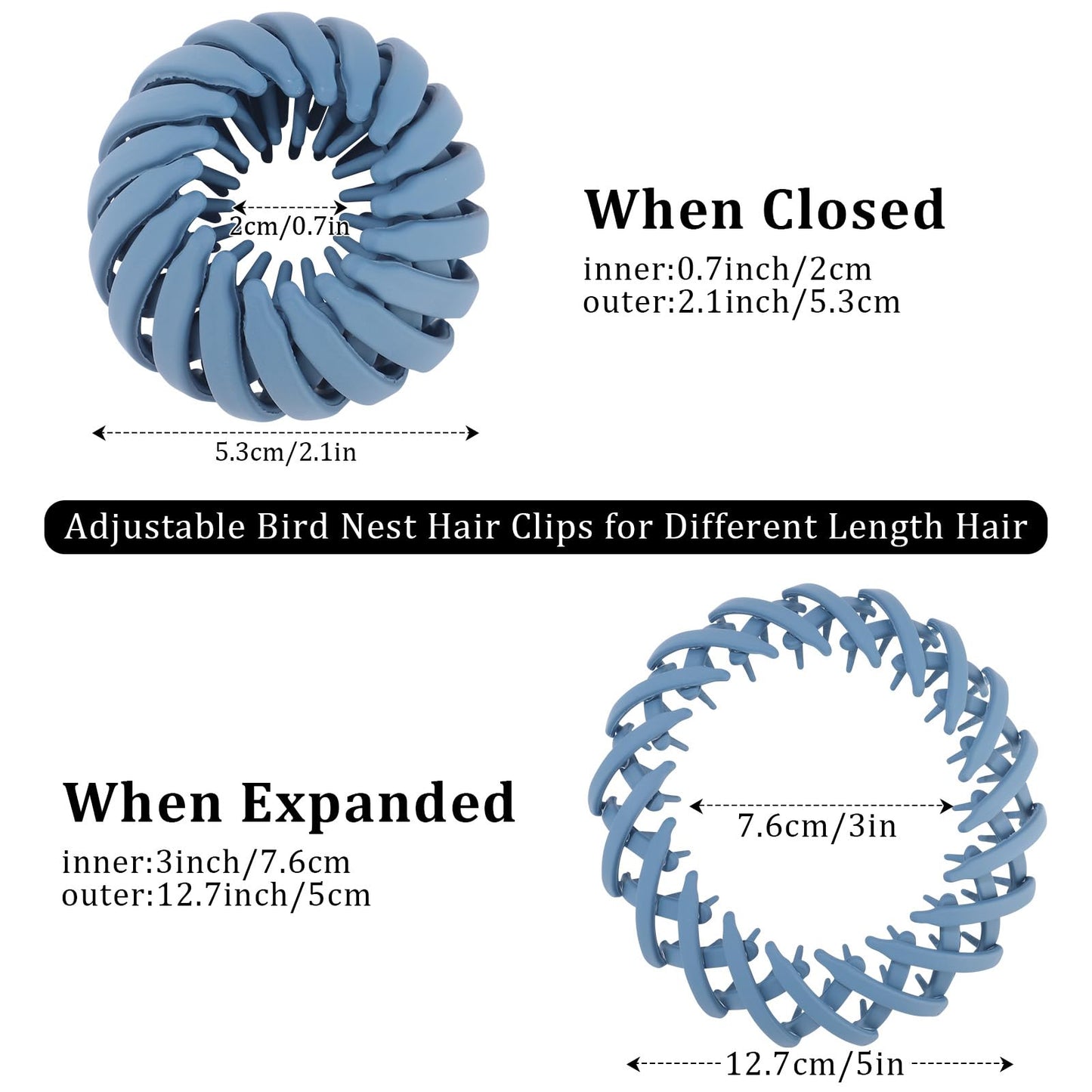 6Pcs Bird Nest Magic Hair Clips Hair Nest for Bun Strong Ponytail Holders for Women Girls