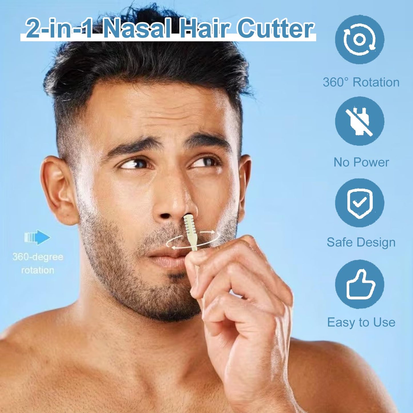 Nose Hair Trimmer for Women,10Pcs Nasal Hair Cutter,Double-Sided Nose Hair Trimmer,Nose Hair Remover,Portable Manual Nose Hair Trimmer,Portable Nasal Remover for Home Travel Essentials