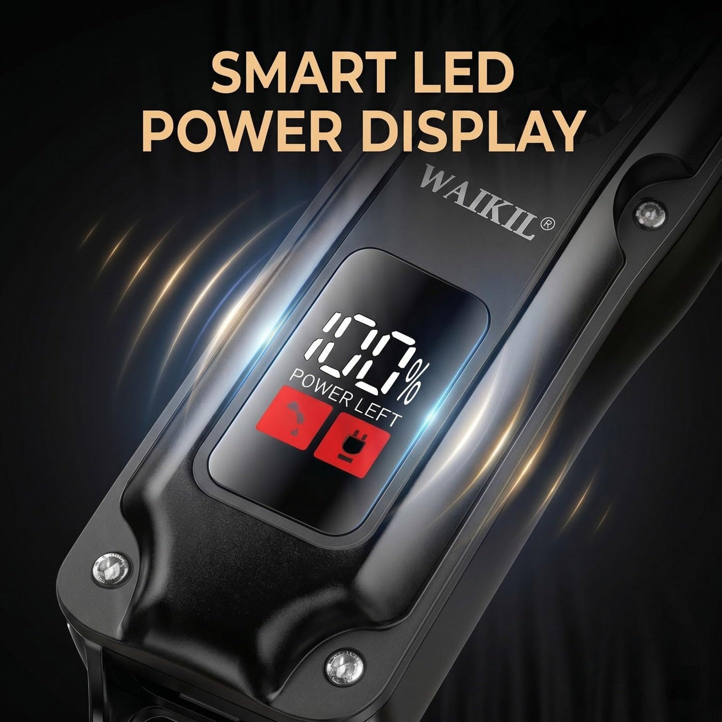 Professional Hair Clippers for Men - Cordless Barber Hair Cutting Kit | Rechargeable with LCD Display