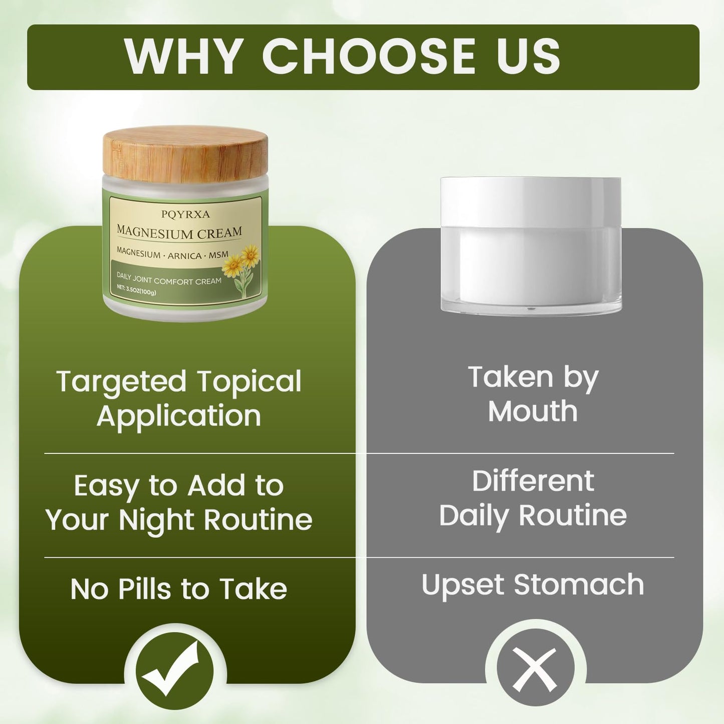 Magnesium Chloride Nerve Relief Cream with Arnica and Msm for Joint, Muscle Relaxation, Hands & Knees, Fast-Absorbing & Non-Greasy Soothing Nerve Formula Moisturizing for Daily Comfort