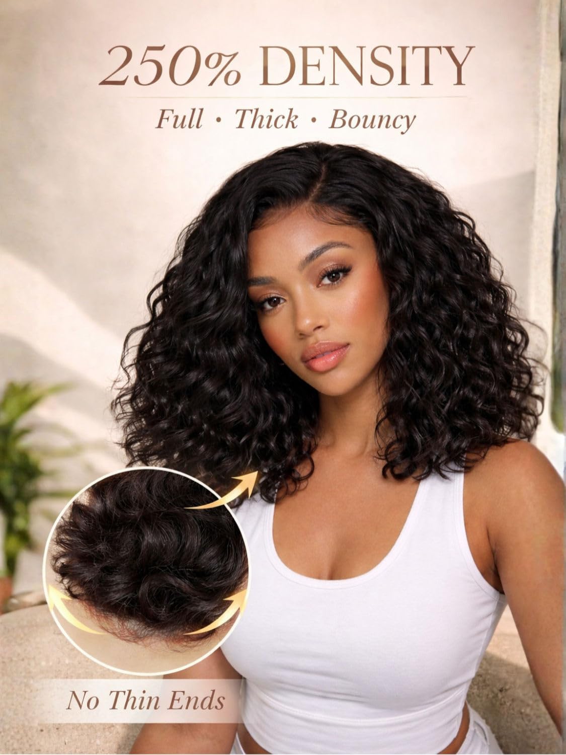 Beauty Forever Glueless Bob Wig Human Hair Water Wave 6x4 Lace Closure Pre Cut Pre Plucked Bye Bye Slip Secure Fit Side Part 250 Density Drawstring Short Curly Bob Wig for Black Women 12inch