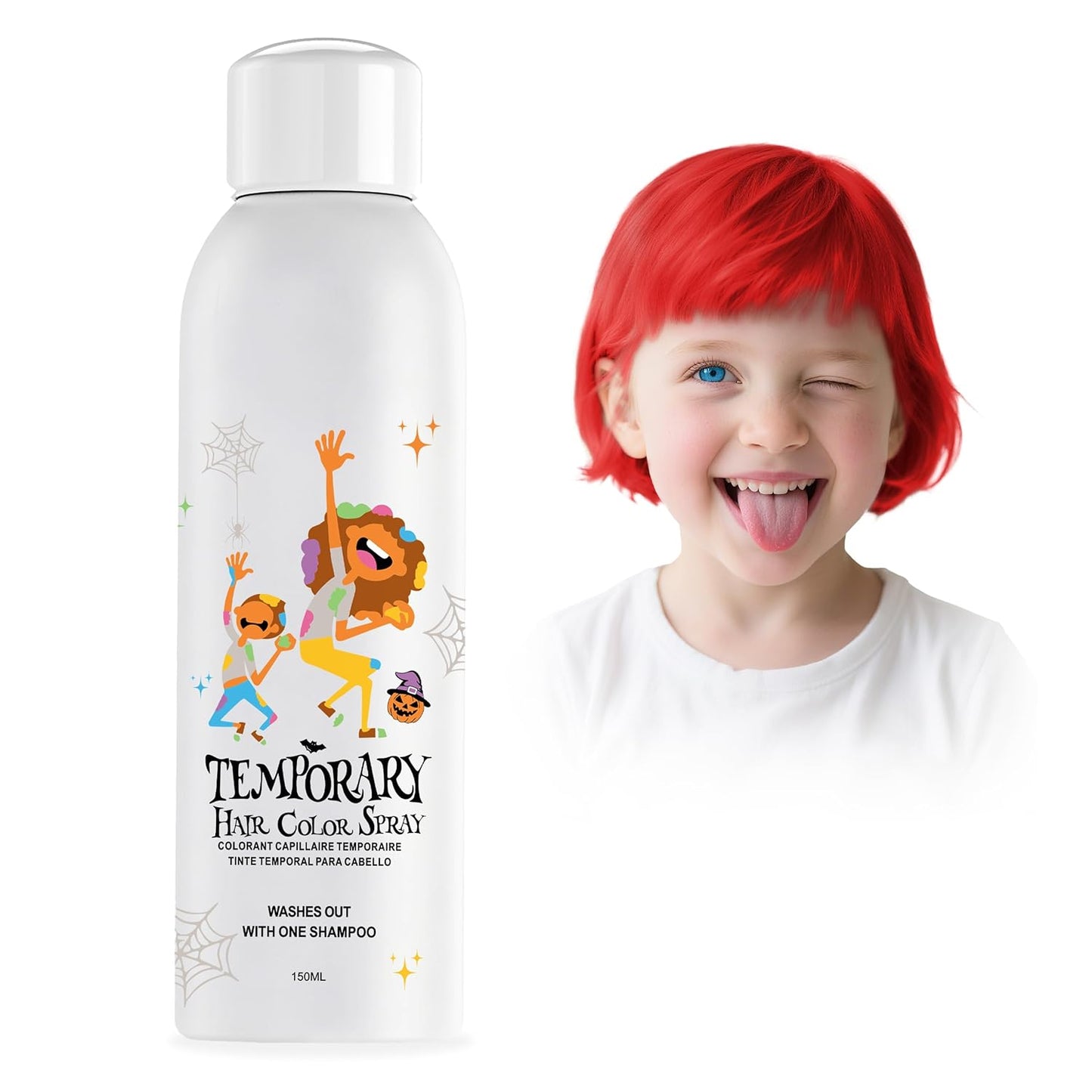 Gold Temporary Hair Color Spray - Instant Silver Hair Dye for Parties | 150ml Washable & Disposable