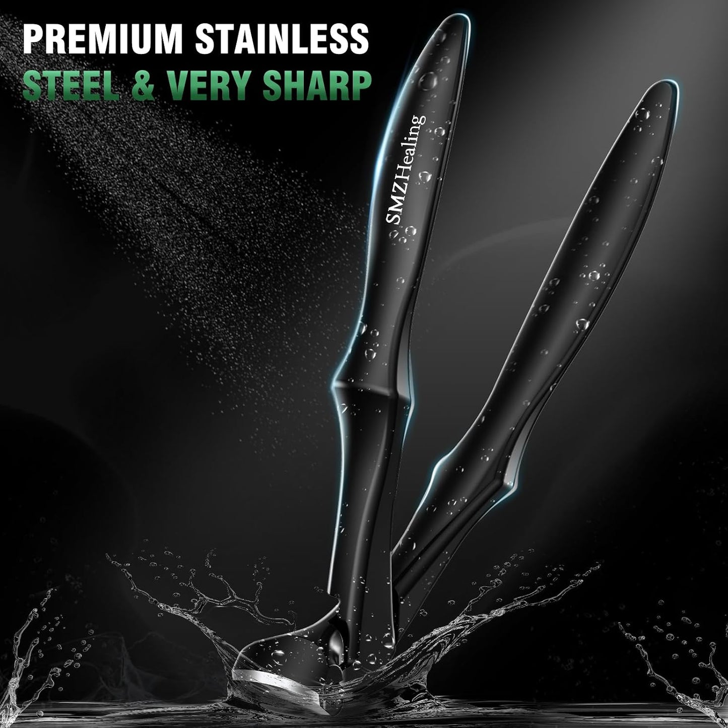 Toenail Clippers for Seniors - Long Handle Angled Head Design | 6-Piece Set for Thick & Ingrown Nails