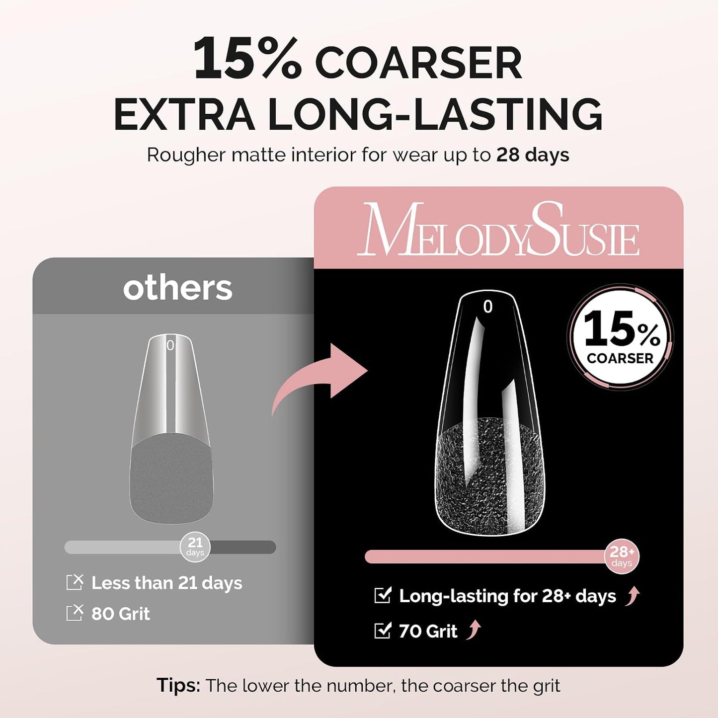 Long Coffin X Nail Tips - 600 Pcs Clear Acrylic Half Matte Press-On Nails | DIY & Salon Use, Pre-Shaped for Lasting Manicure