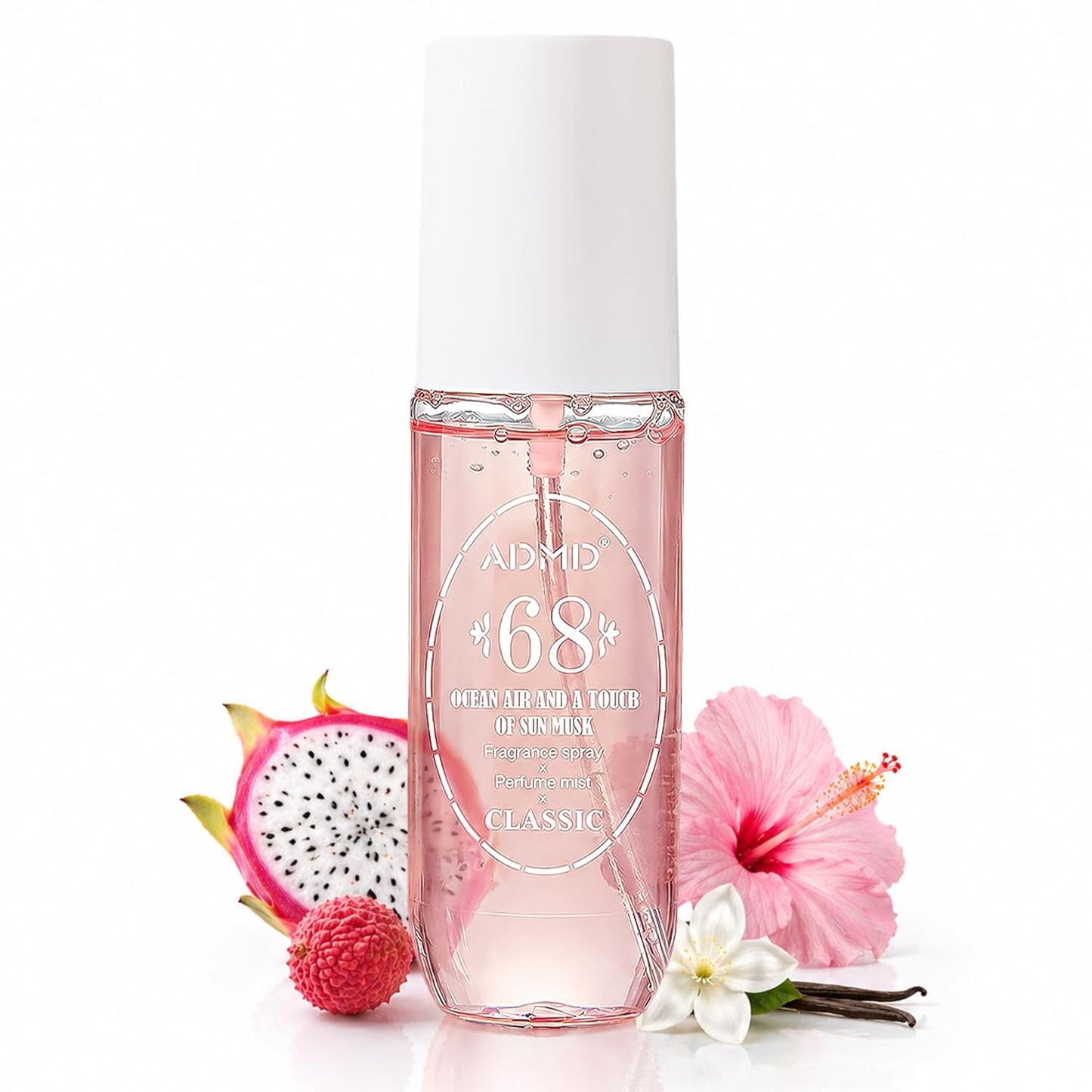 Tropical Body & Hair Mist for Women | Alcohol-Free Dragon Fruit & Jasmine Spray - 3 oz, Vegan & Lightweight